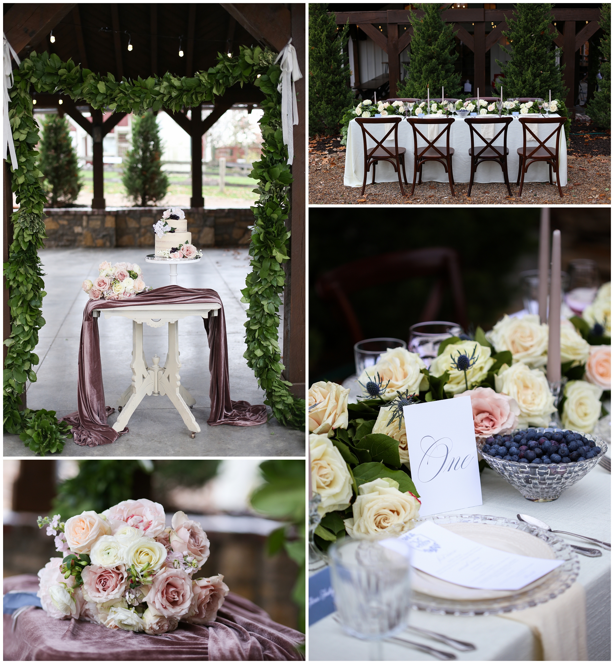 Barn at Riverbend Wedding | Kansas City Overland Park Leawood Olathe Wedding Photographer | Family Photographer Kansas City Kansas Mariam Saifan Photography Dusty Pink Romantic Styled Shoot Blue Bouquet KC Ultra Pom