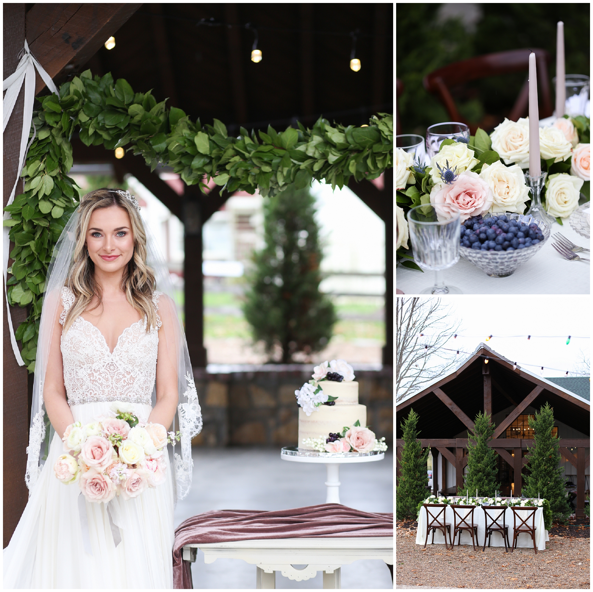 Barn at Riverbend Wedding | Kansas City Overland Park Leawood Olathe Wedding Photographer | Family Photographer Kansas City Kansas Mariam Saifan Photography Dusty Pink Romantic Styled Shoot Blue Bouquet KC Ultra Pom