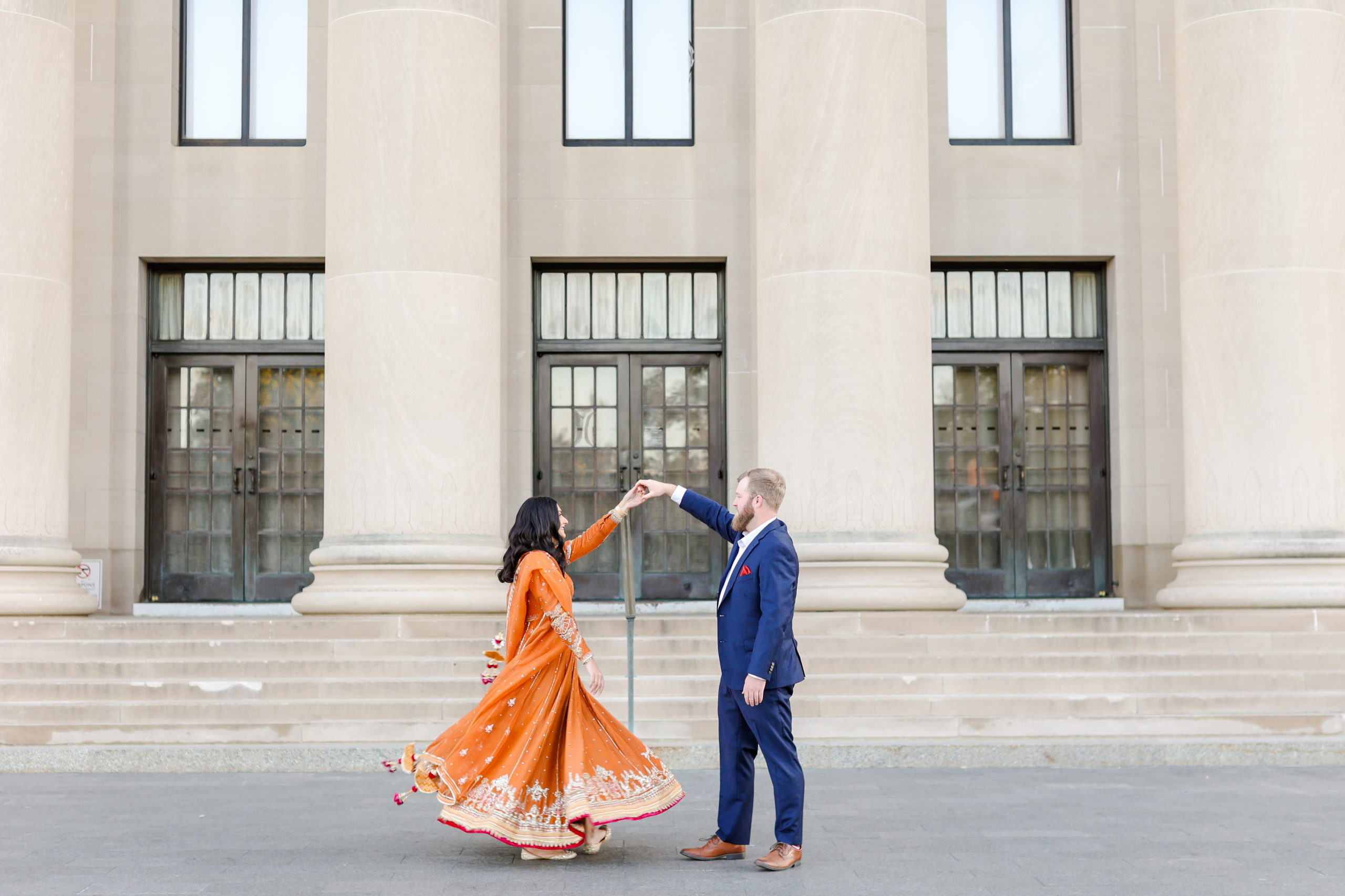 Best Locations to Take Photos in Kansas City - Nelson Atkins Museum - Mariam Saifan Photography - Indian Fusion Wedding Photographer