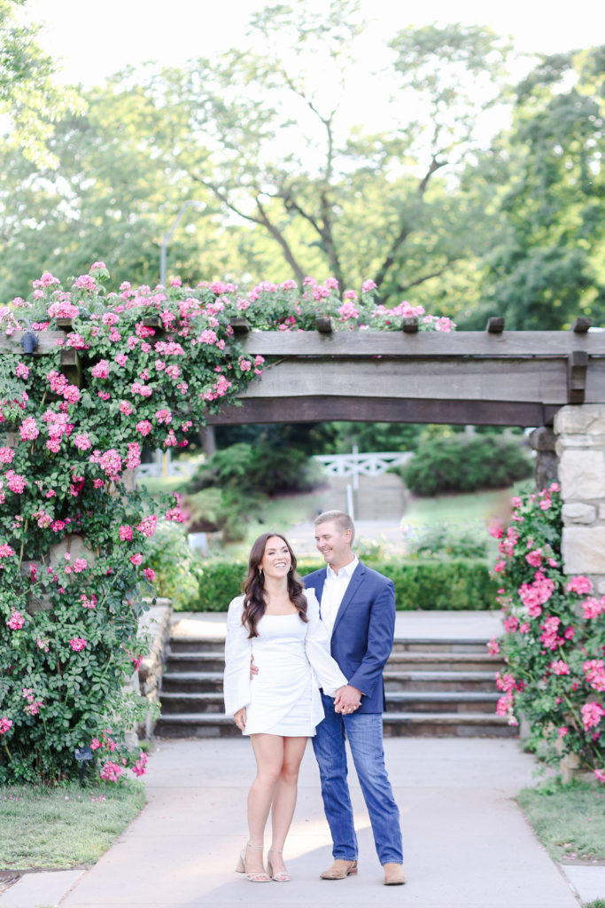 Best Places in Kansas City for Wedding Photos - Loose Park KC - Engagement Photo Location Ideas - What to Wear Engagement Session - Loose Park Rose Garden - Best Photographer in Kansas City - Best Locations in KC to Take Photos - Black Wedding Photographer - Wedding Photographers in Kansas