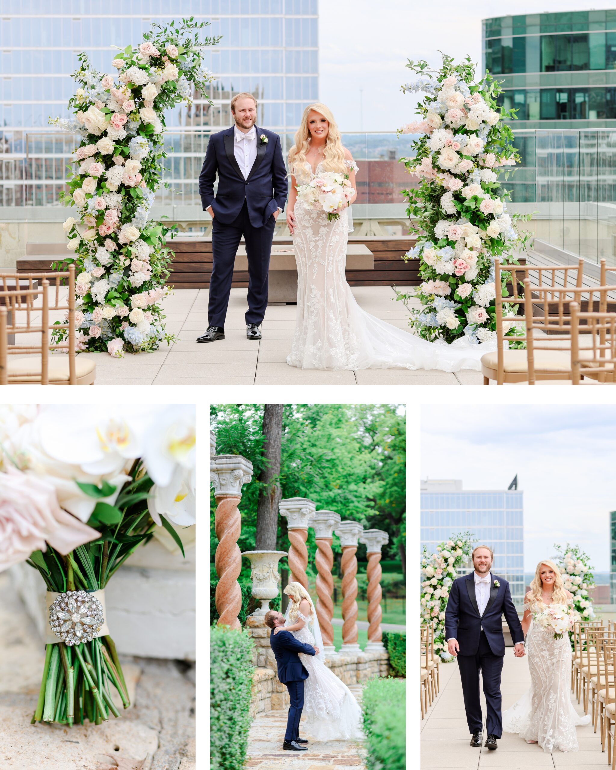 Hotel Kansas City wedding photography by a Kansas City–based photographer serving destination weddings - Luxury Modern Black & White Wedding Hotel Kansas City - Kansas City STL Wedding Photographer - Modern Timeless Romance