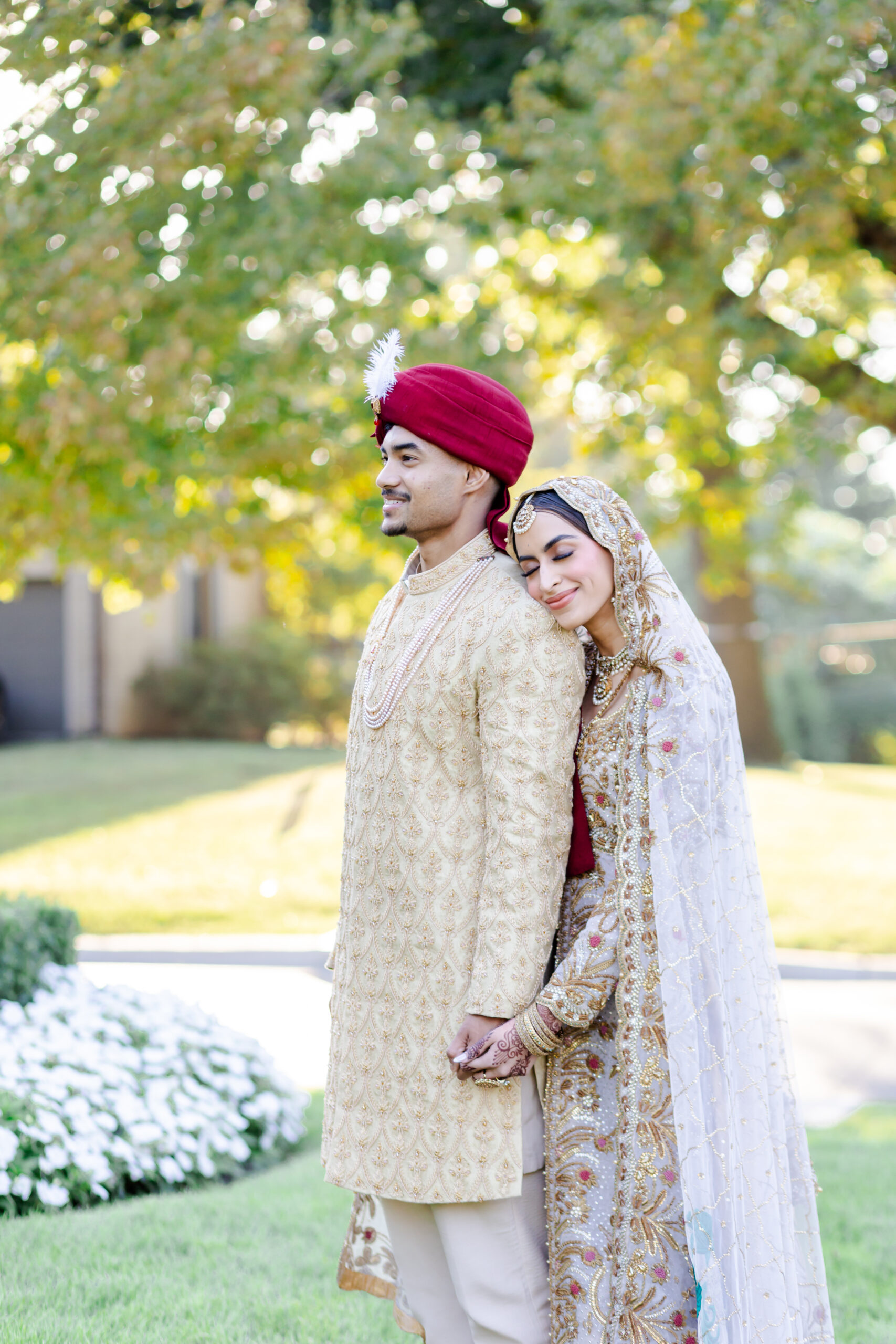 Romantic Pakistani Muslim bride and groom portraits by a Kansas City wedding photographer available for Los Angeles and Arizona weddings.