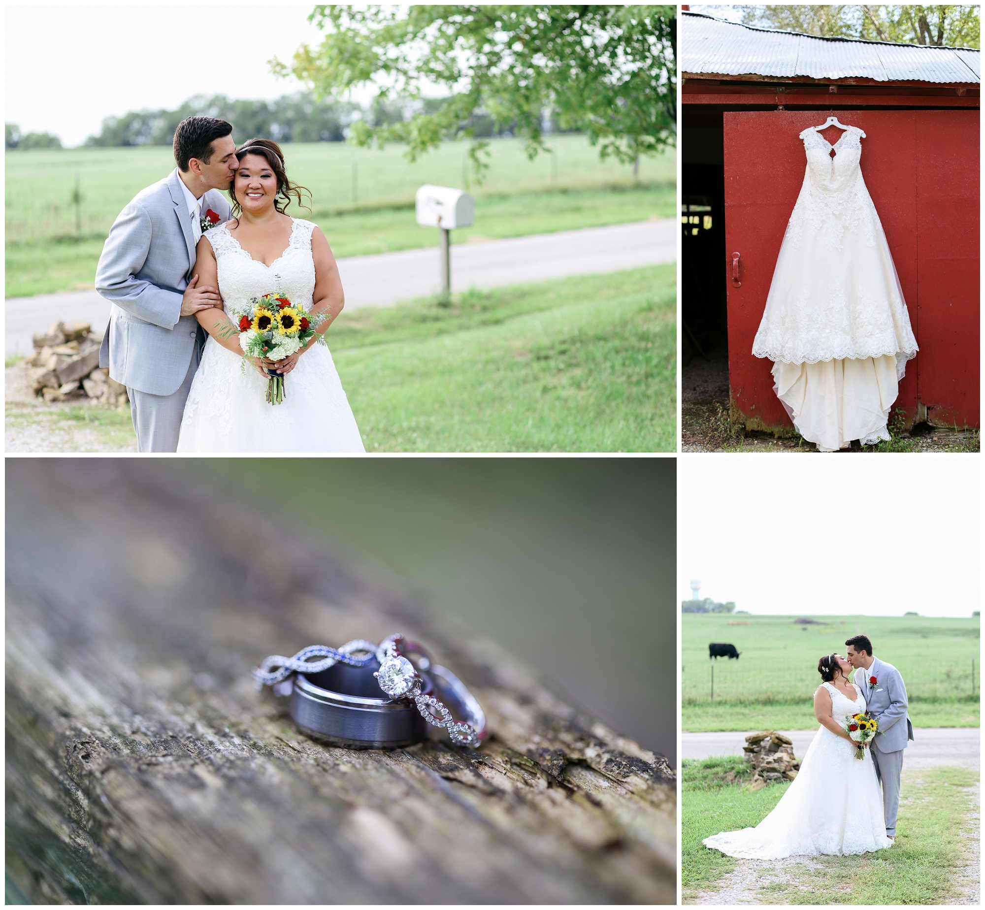 barn wedding farm wedding kansas photography