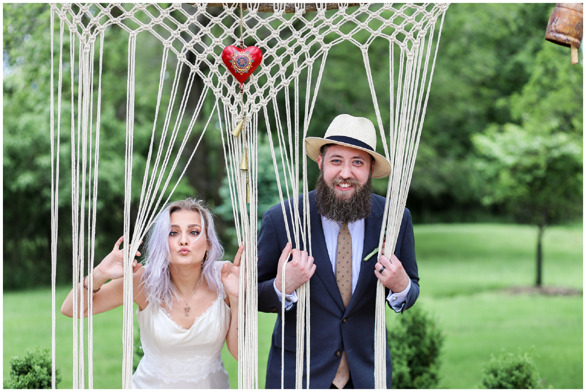 Legacy at Green Hills - Boho Wedding - Kansas City Wedding Photographer - Paper Heart Events - Adorable Wedding Couple - Mariam Saifan Photography