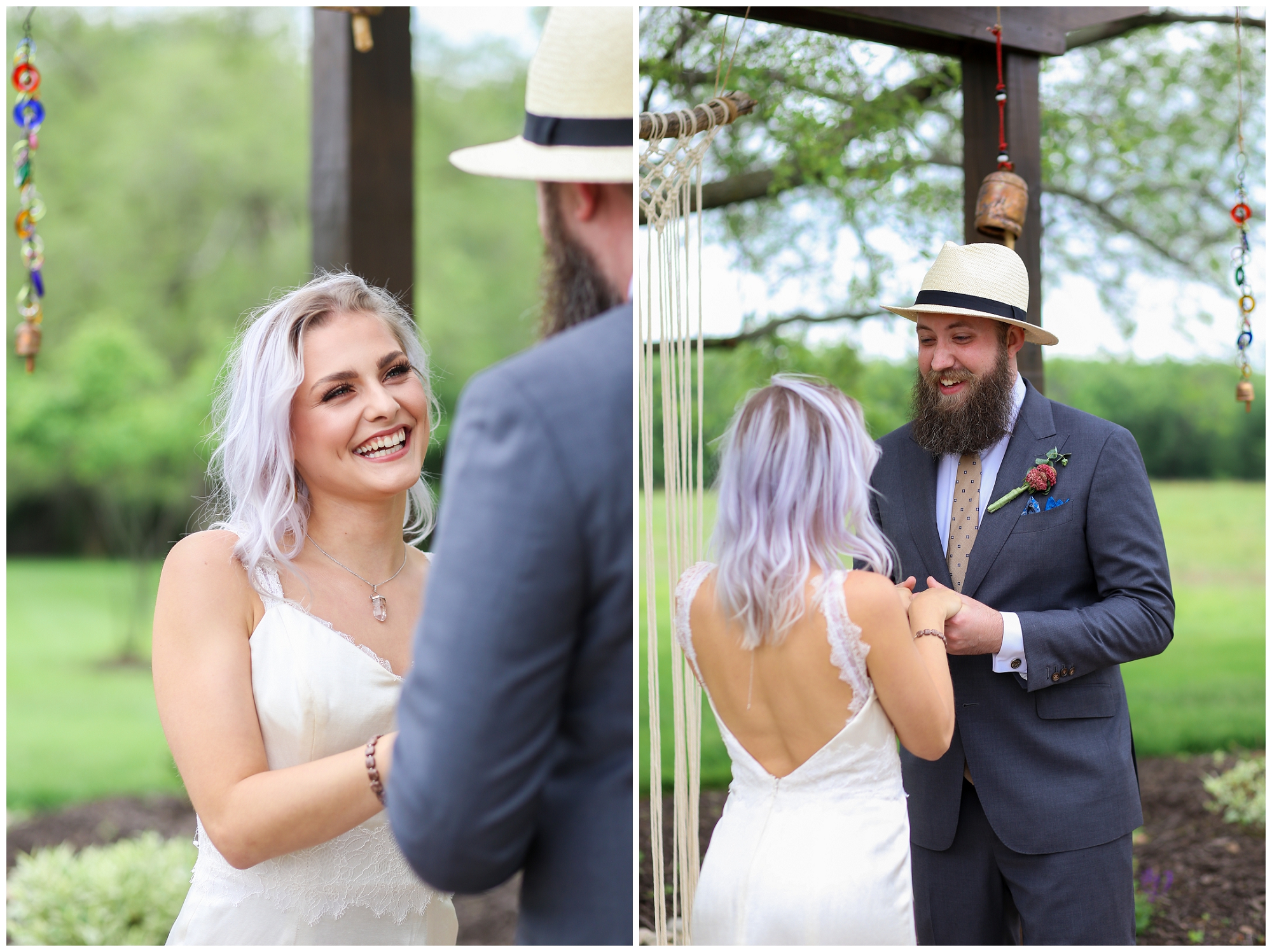 Legacy at Green Hills - Boho Wedding - Kansas City Wedding Photographer - Paper Heart Events - Adorable Wedding Couple - Mariam Saifan Photography