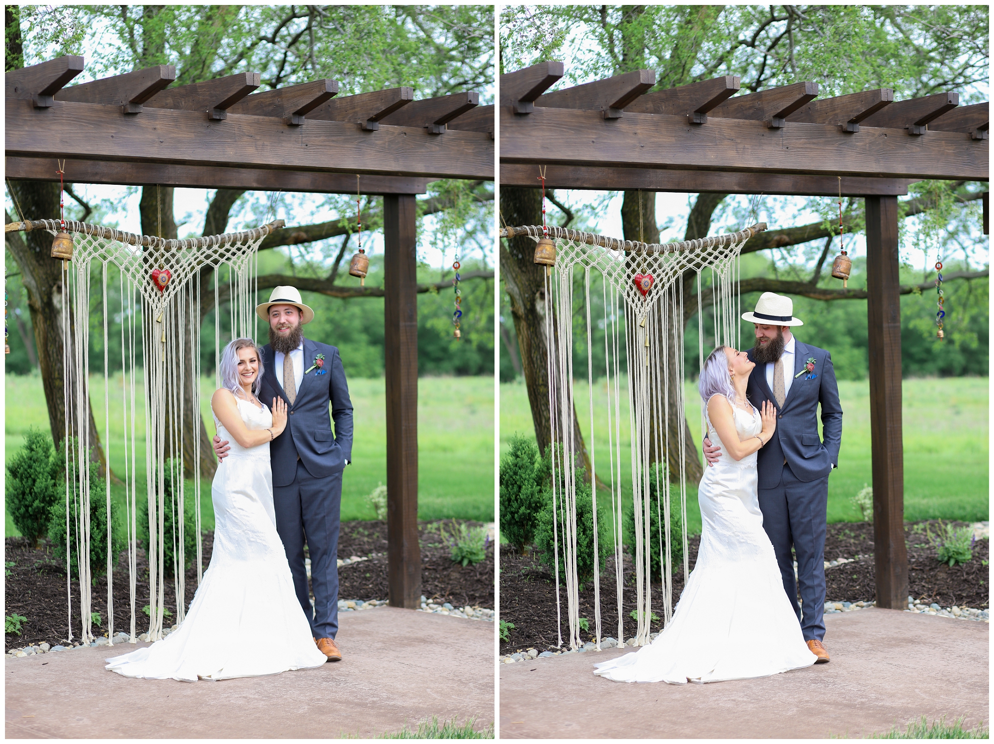Legacy at Green Hills - Boho Wedding - Kansas City Wedding Photographer - Paper Heart Events - Adorable Wedding Couple - Mariam Saifan Photography