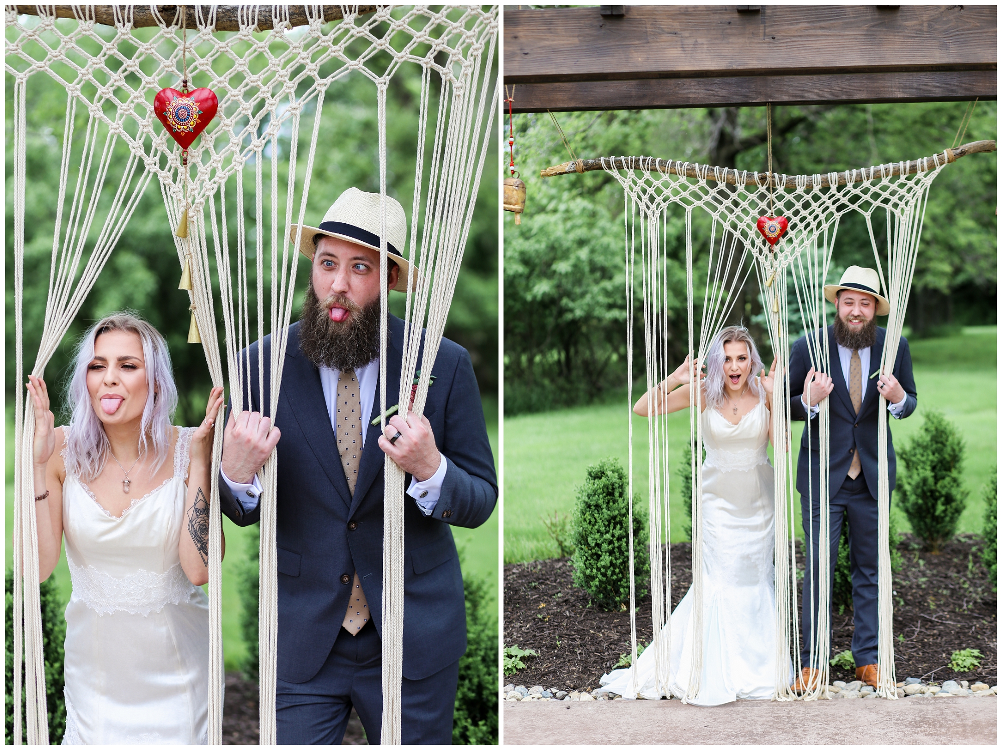 Legacy at Green Hills - Boho Wedding - Kansas City Wedding Photographer - Paper Heart Events - Adorable Wedding Couple - Mariam Saifan Photography
