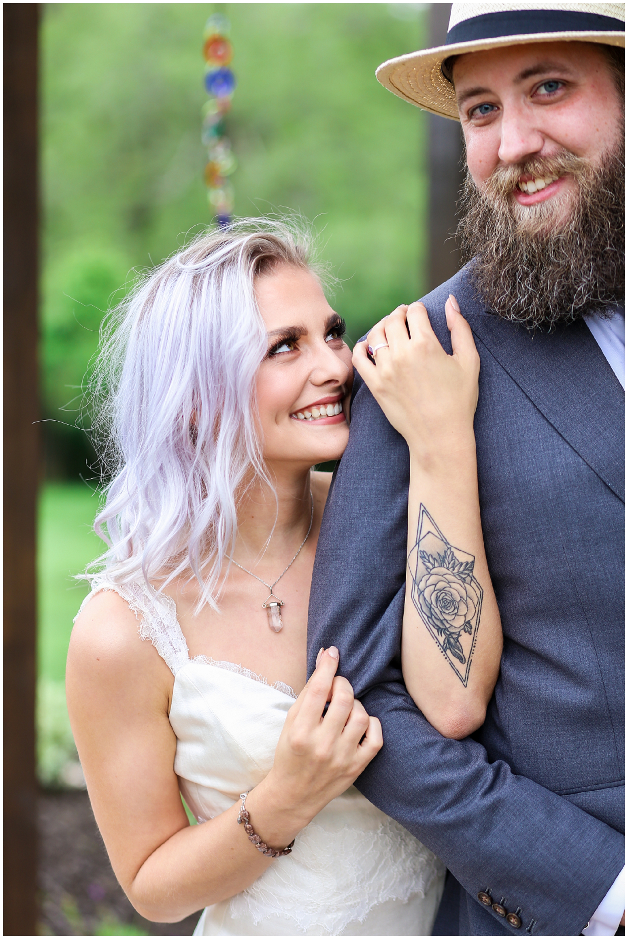 Legacy at Green Hills - Boho Wedding - Kansas City Wedding Photographer - Paper Heart Events - Adorable Wedding Couple - Mariam Saifan Photography