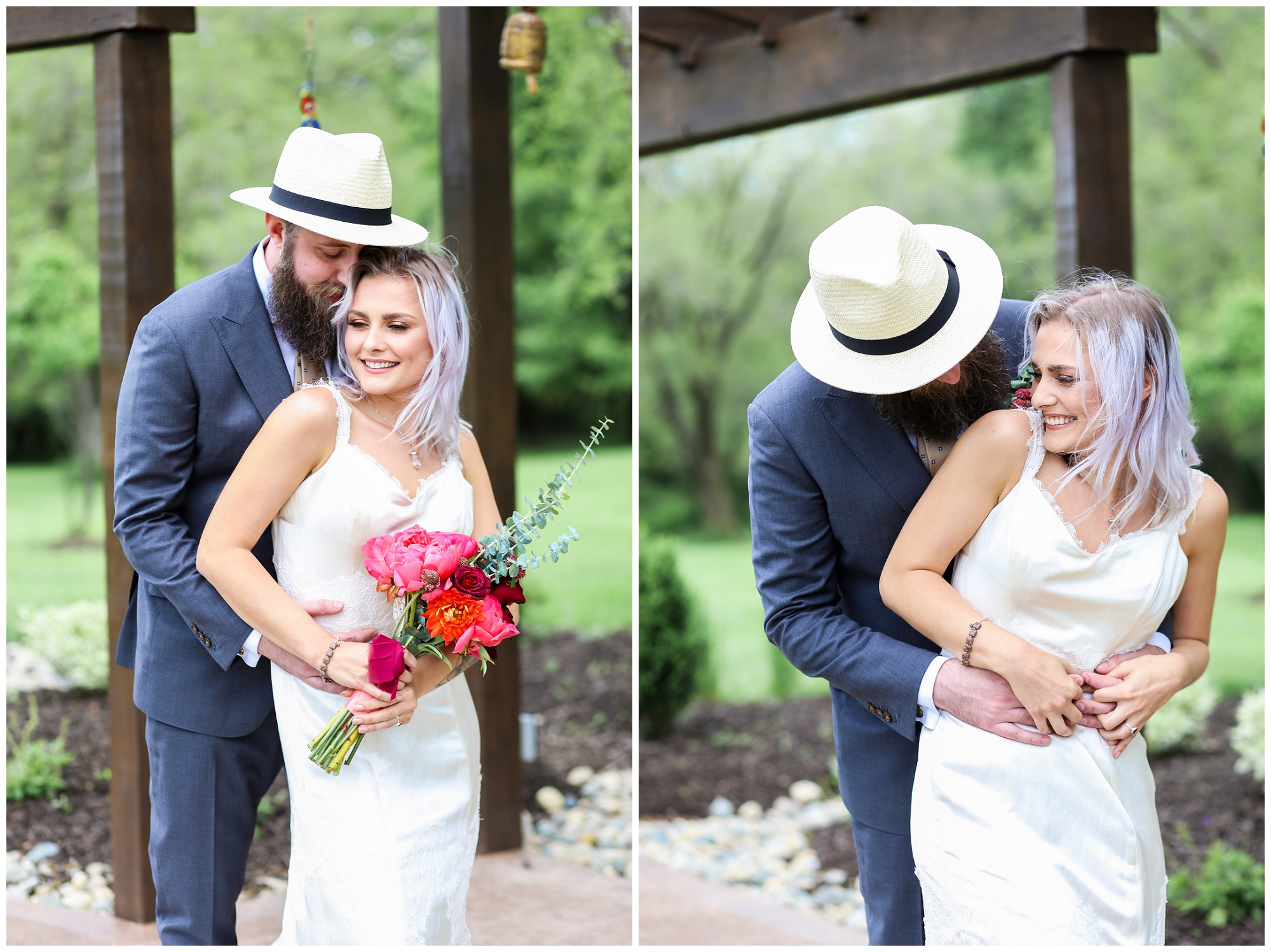 Legacy at Green Hills - Boho Wedding - Kansas City Wedding Photographer - Paper Heart Events - Adorable Wedding Couple - Mariam Saifan Photography