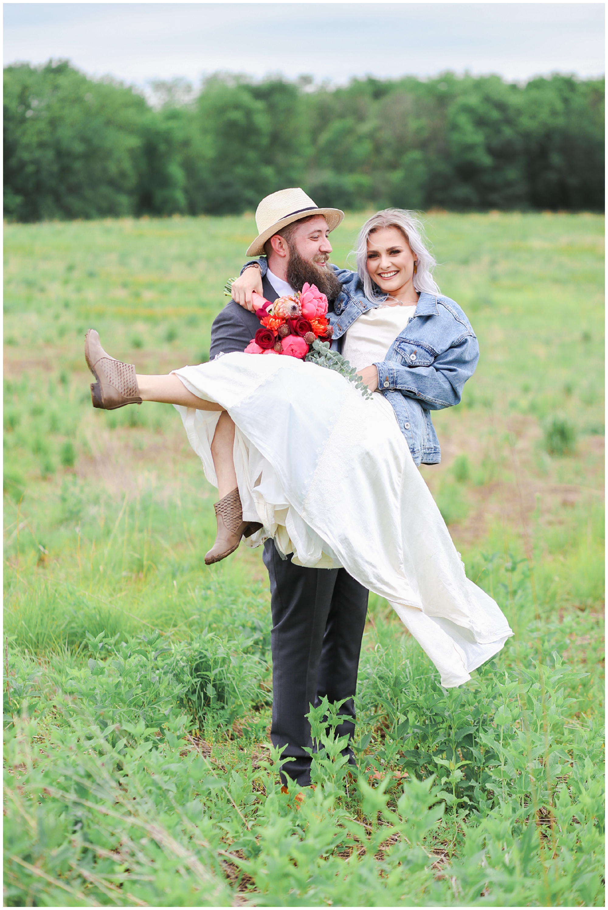 Legacy at Green Hills - Boho Wedding - Kansas City Wedding Photographer - Paper Heart Events - Adorable Wedding Couple - Mariam Saifan Photography - Outdoor Wedding - Farm Wedding