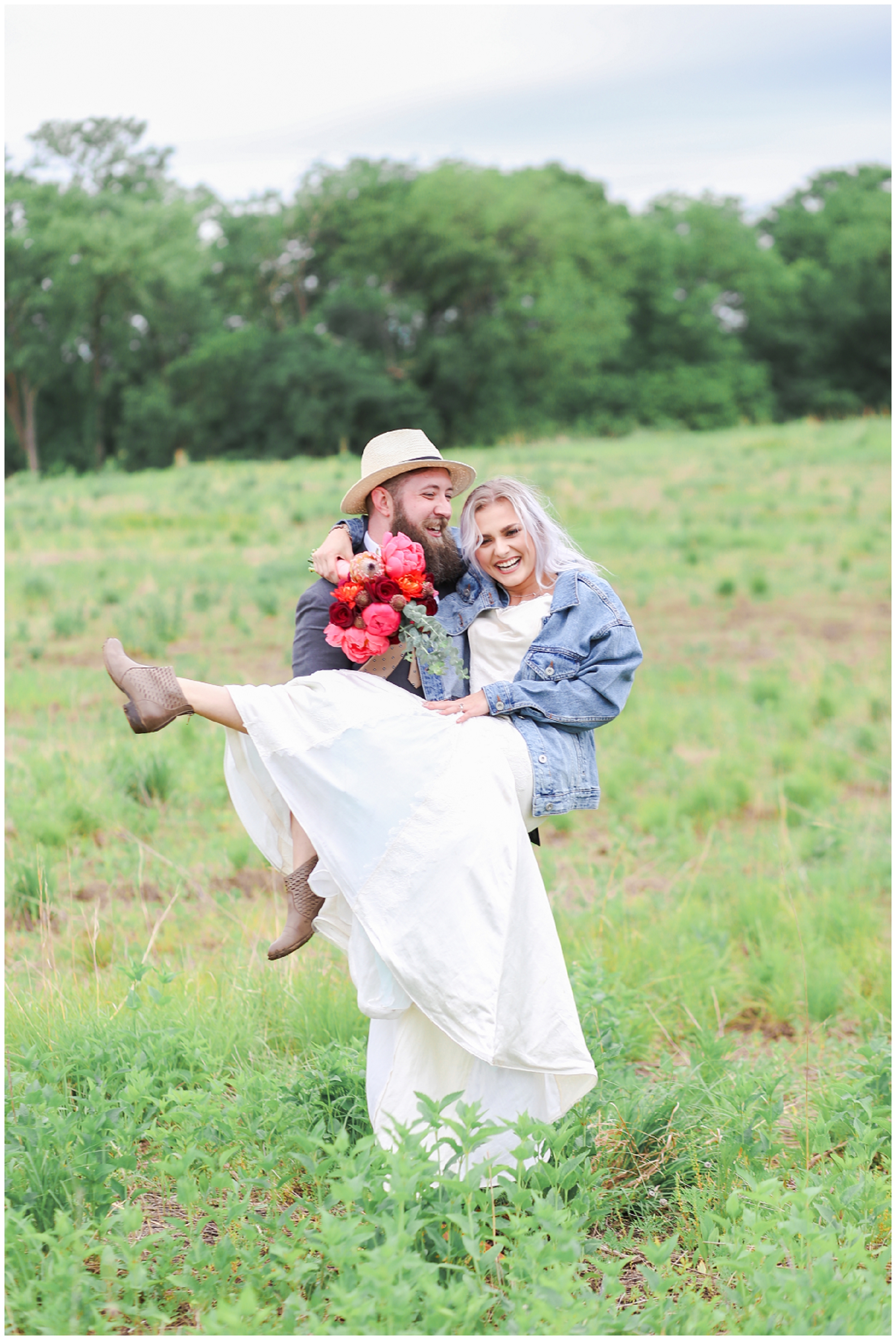 Legacy at Green Hills - Boho Wedding - Kansas City Wedding Photographer - Paper Heart Events - Adorable Wedding Couple - Mariam Saifan Photography - Outdoor Wedding - Farm Wedding