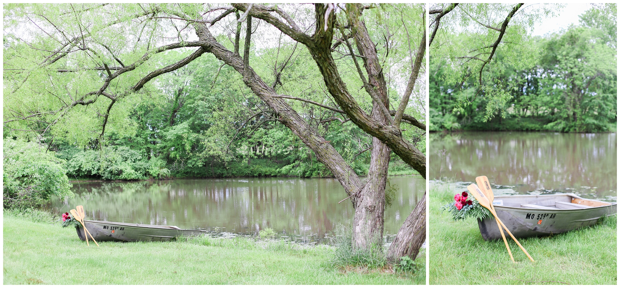 Wedding at Legacy at Green Hills - Boho Bride & Groom - Canoe - Mariam Saifan Photography - EA Bride - Best KC Overland Park Wedding Photographer 