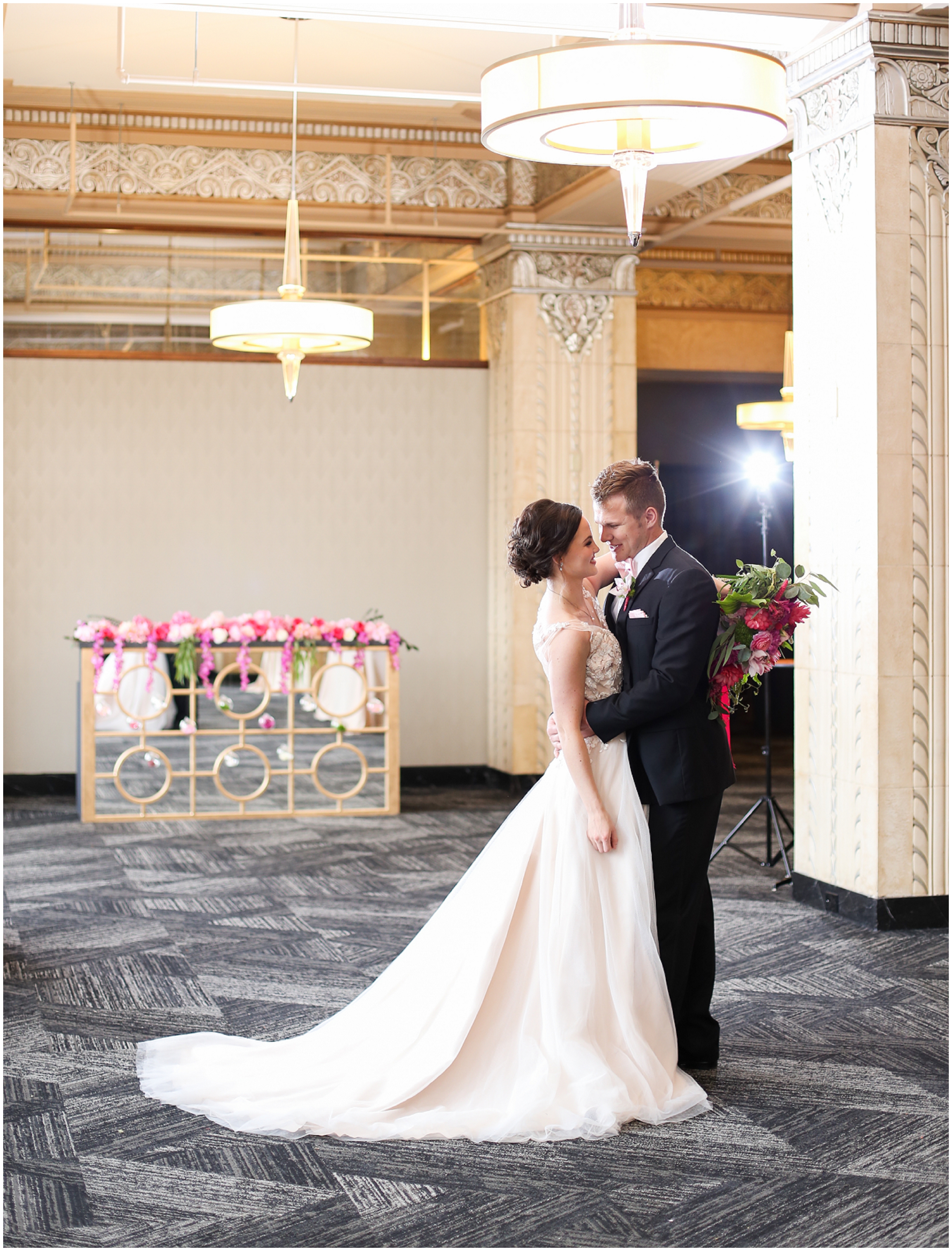 bride and groom - Grand Hall Wedding in Kansas City - Wedding Photography - Kansas City Best Wedding Photographer - Overland Park Wedding Photographer - The Grand Hall KC