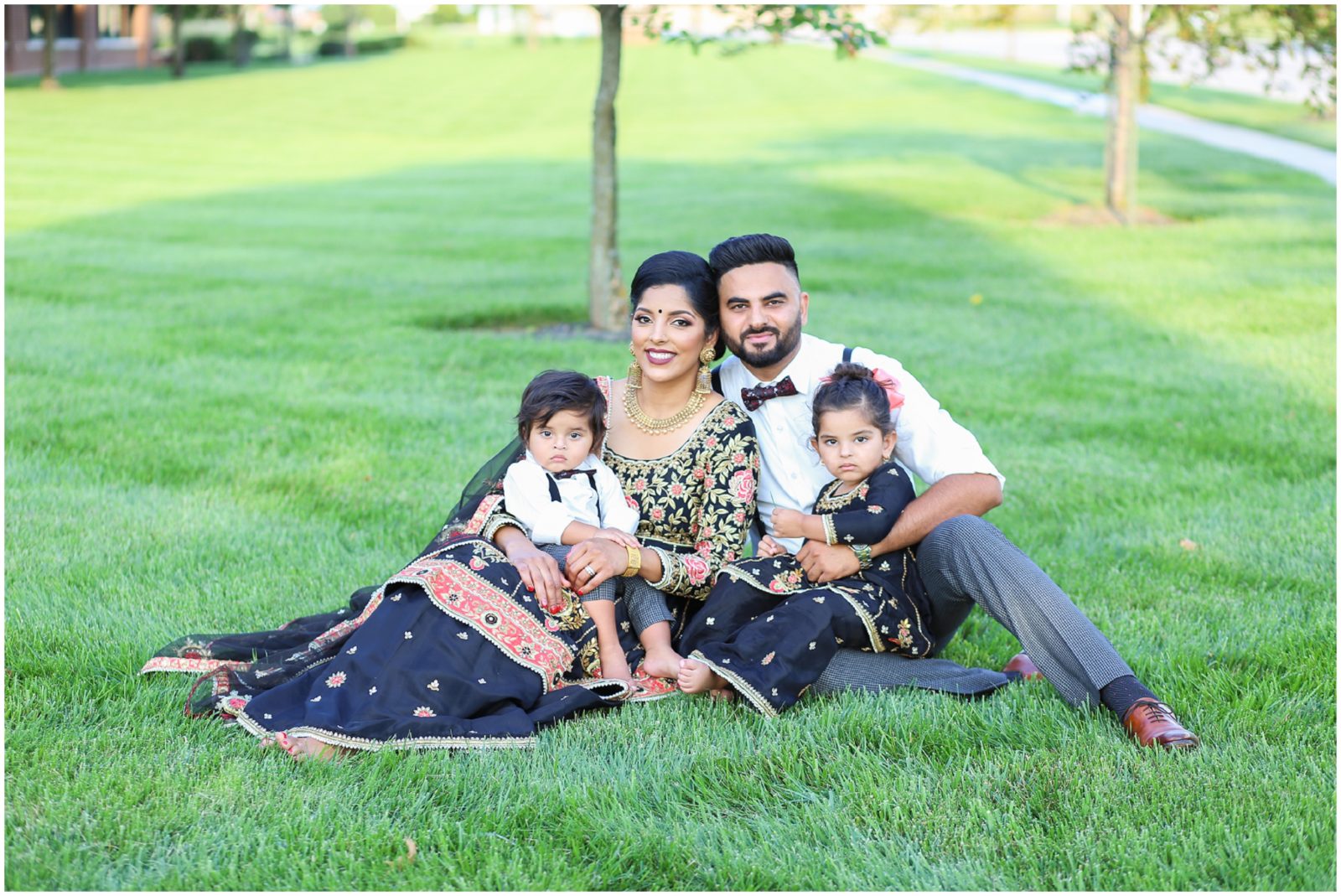 Kansas City Family Portrait Photographer - Overland Park Olathe Leawood - Adorable Family Portraits Outdoor - Indian Family Portraits Wedding Photographer