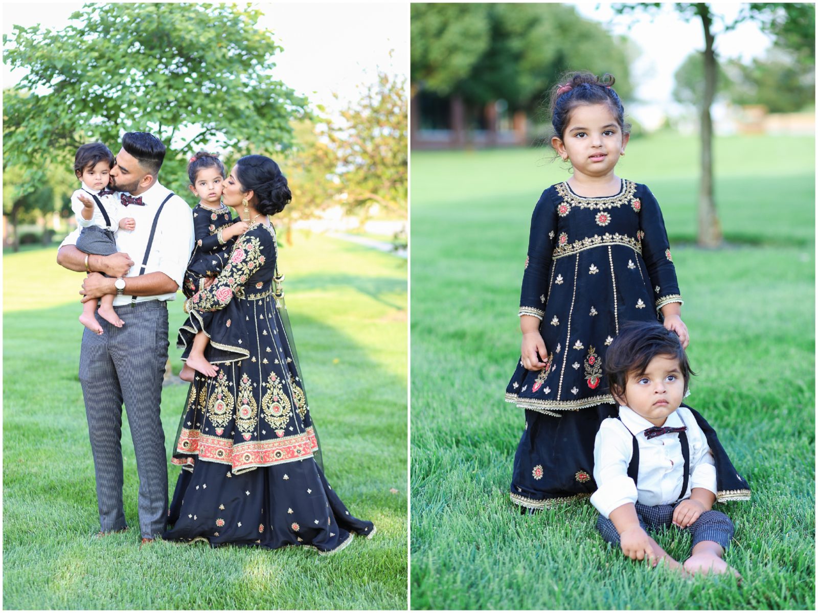 Kansas City Family Portrait Photographer - Overland Park Olathe Leawood - Adorable Family Portraits Outdoor - Indian Family Portraits Wedding Photographer