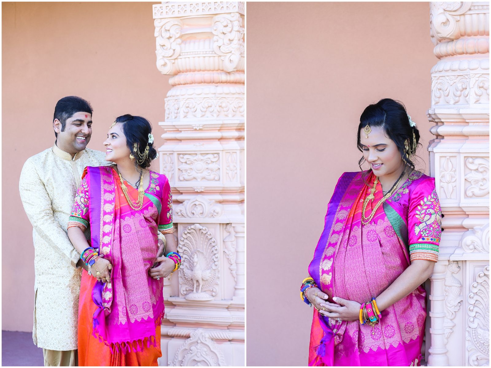 Hindu Baby Shower Portrait Photography in Shawnee Mission Kansas - Hindu Indian Wedding Photographer - BAPS Hindu Temple - Baby Shower Maternity