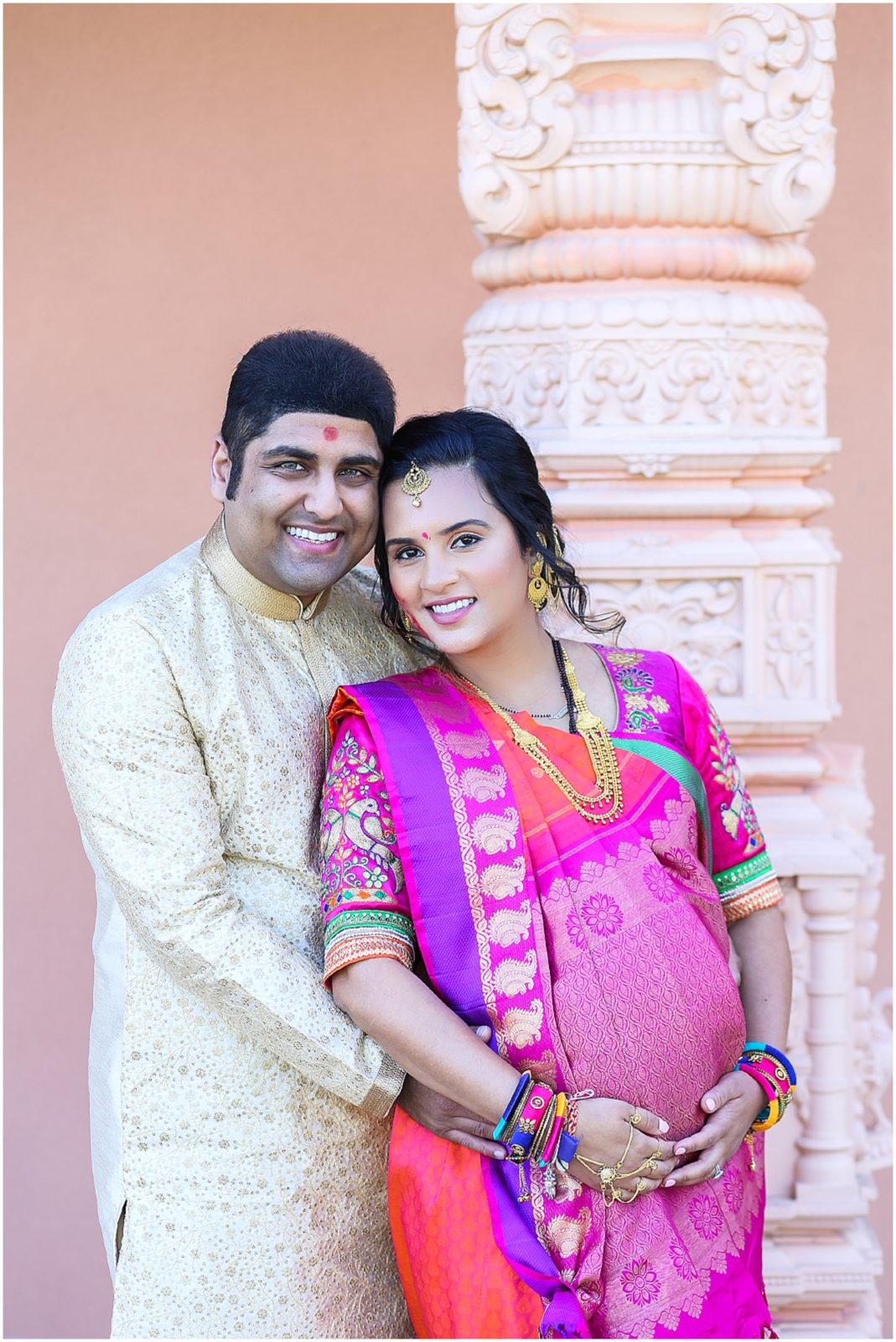 Hindu Baby Shower Portrait Photography in Shawnee Mission Kansas - Hindu Indian Wedding Photographer - BAPS Hindu Temple - Baby Shower Maternity