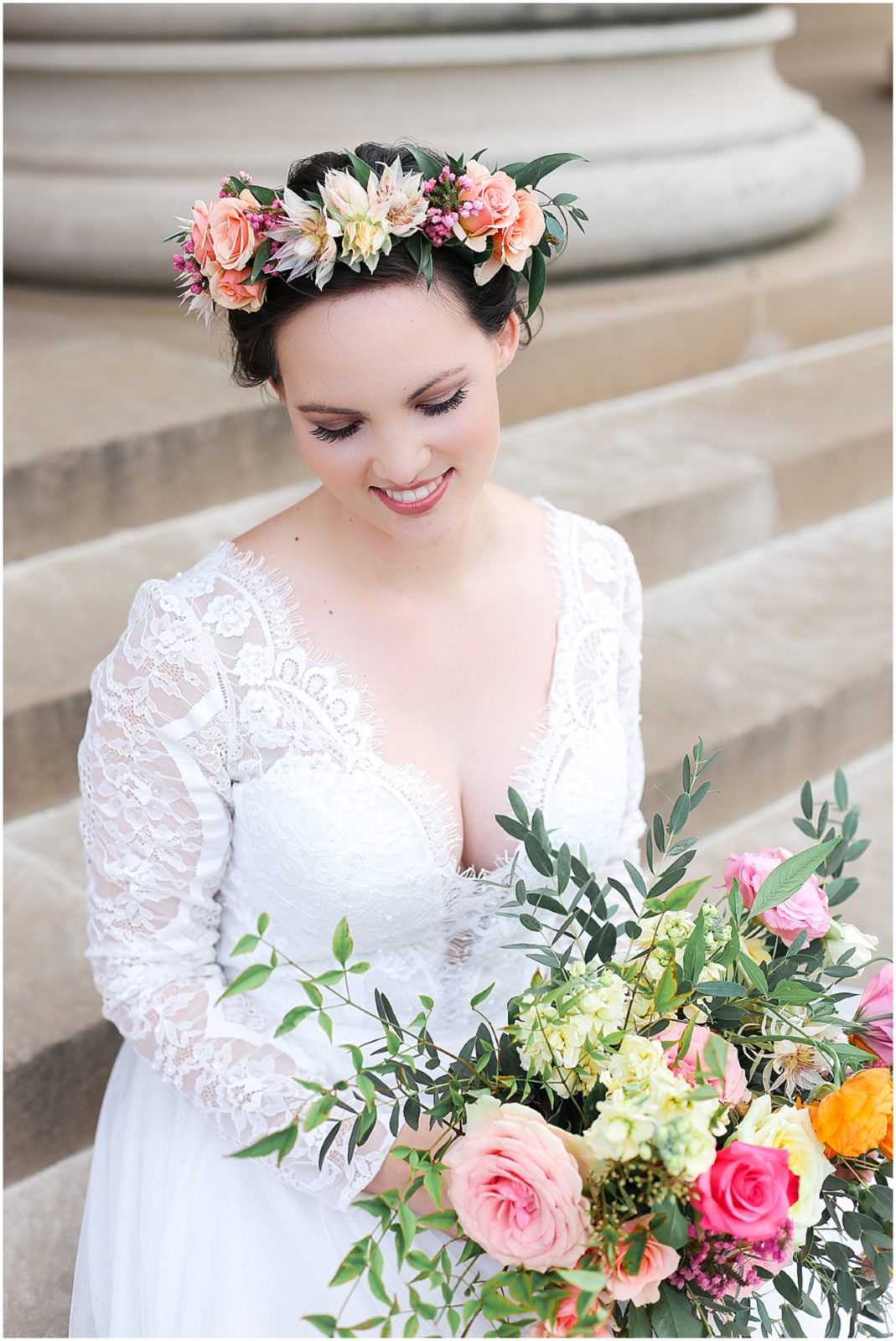 happy bride - pretty make up - hello lovely kc - altar bridal - solstice floral studio - mariam saifan photography