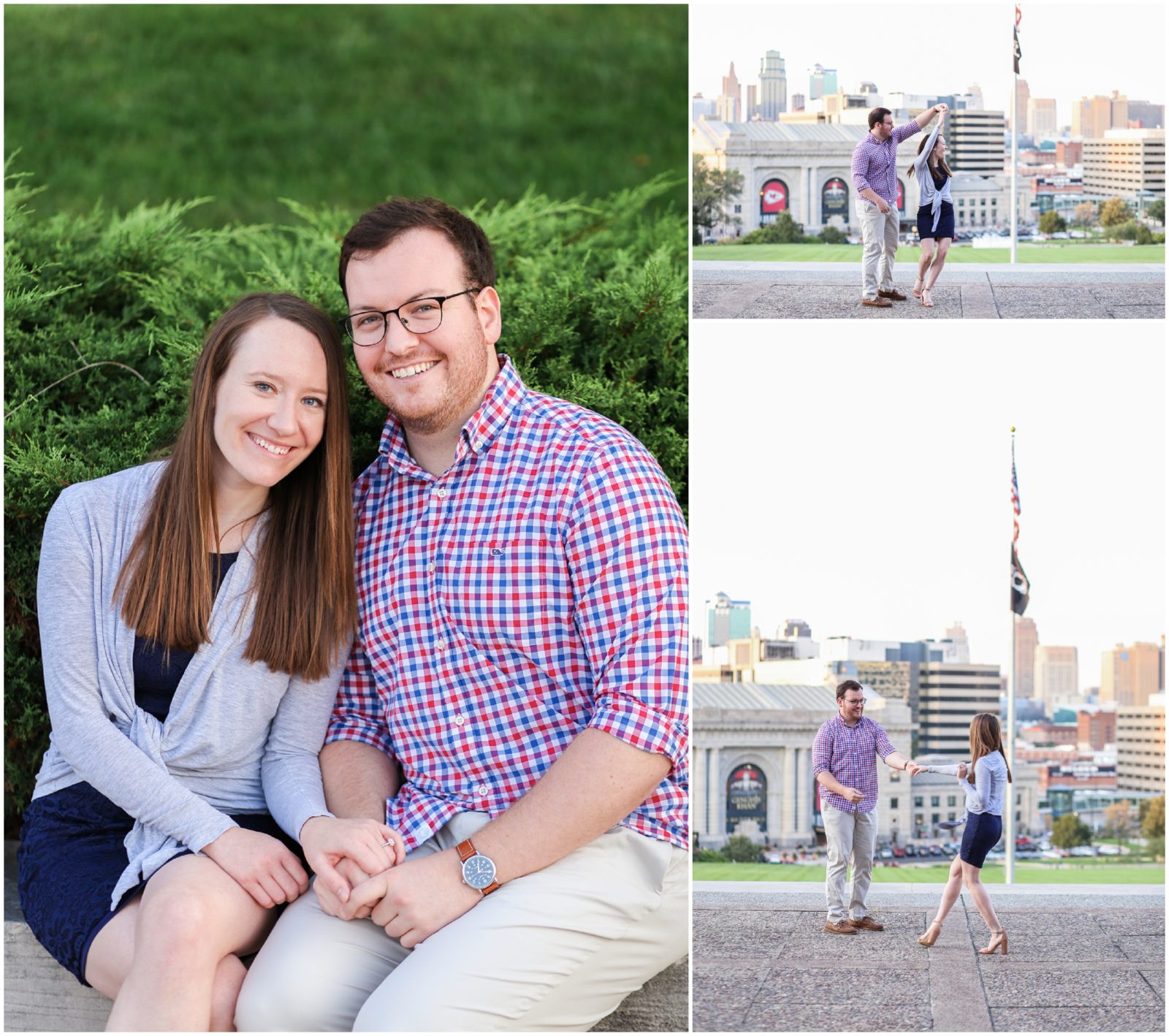 Liberty Memorial Engagement Portraits in Kansas City - Portrait - Wedding Photographer Kansas City Missouri KC