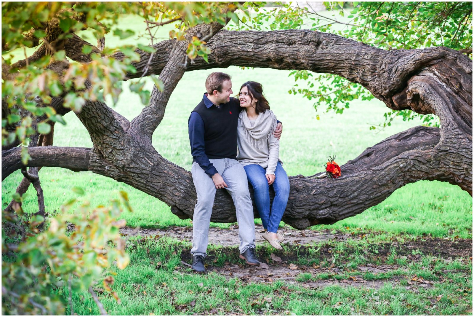 Loose Park Engagement Portraits - Engagement Photos Kansas City Overland Park - KC Wedding Photographer - KC Wedding Portraits and Photos at Loose Park Missouri Kansas