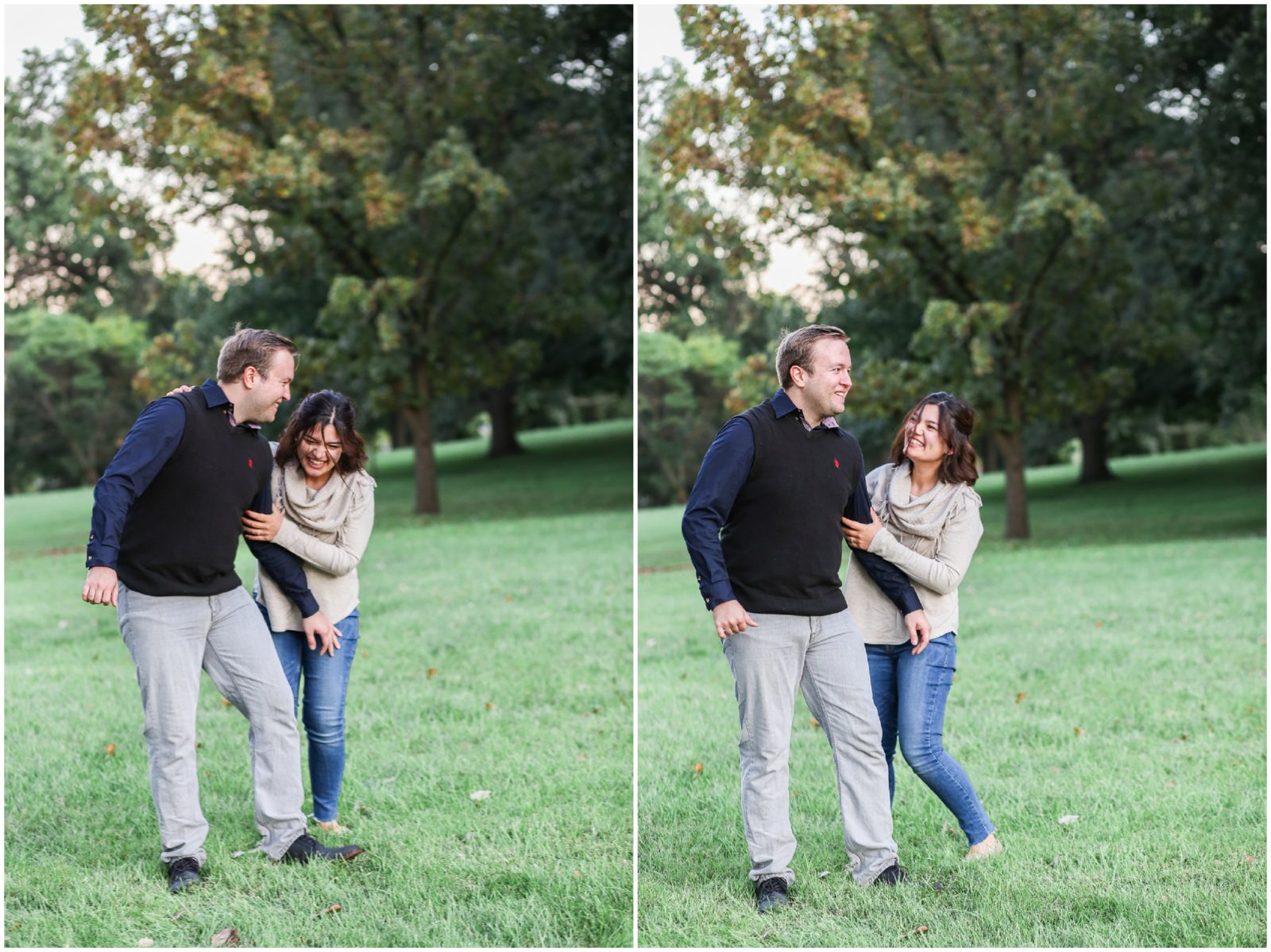 Loose Park Engagement Portraits - Engagement Photos Kansas City Overland Park - KC Wedding Photographer - KC Wedding Portraits and Photos at Loose Park Missouri Kansas