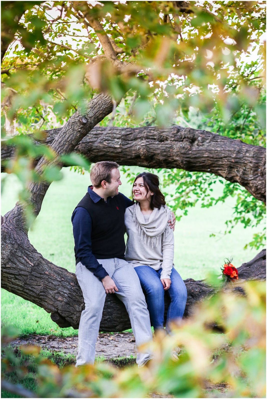 Loose Park Engagement Portraits - Engagement Photos Kansas City Overland Park - KC Wedding Photographer - KC Wedding Portraits and Photos at Loose Park Missouri Kansas