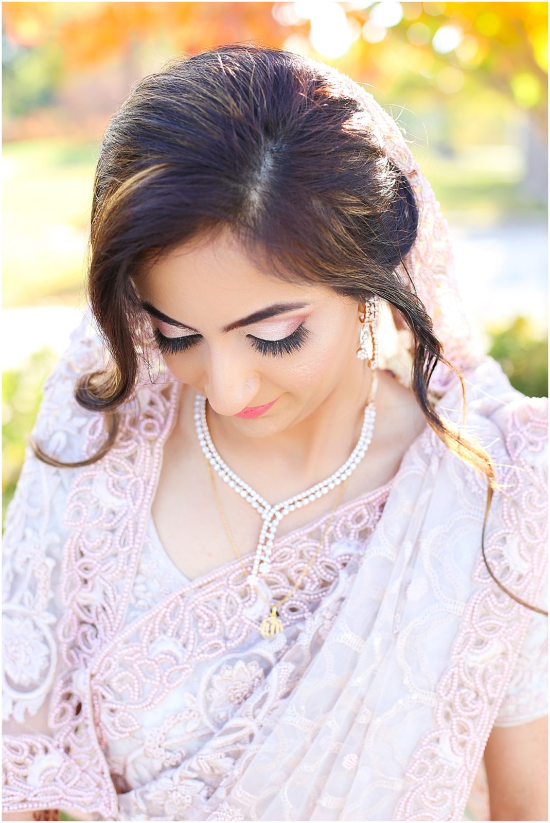 indian bride makeup - Indian Pakistani Wedding in Kansas City - Olathe Community Center - Indian Wedding Reception by Kiran Decor- Photography by Mariam - KC Wedding Photographer
