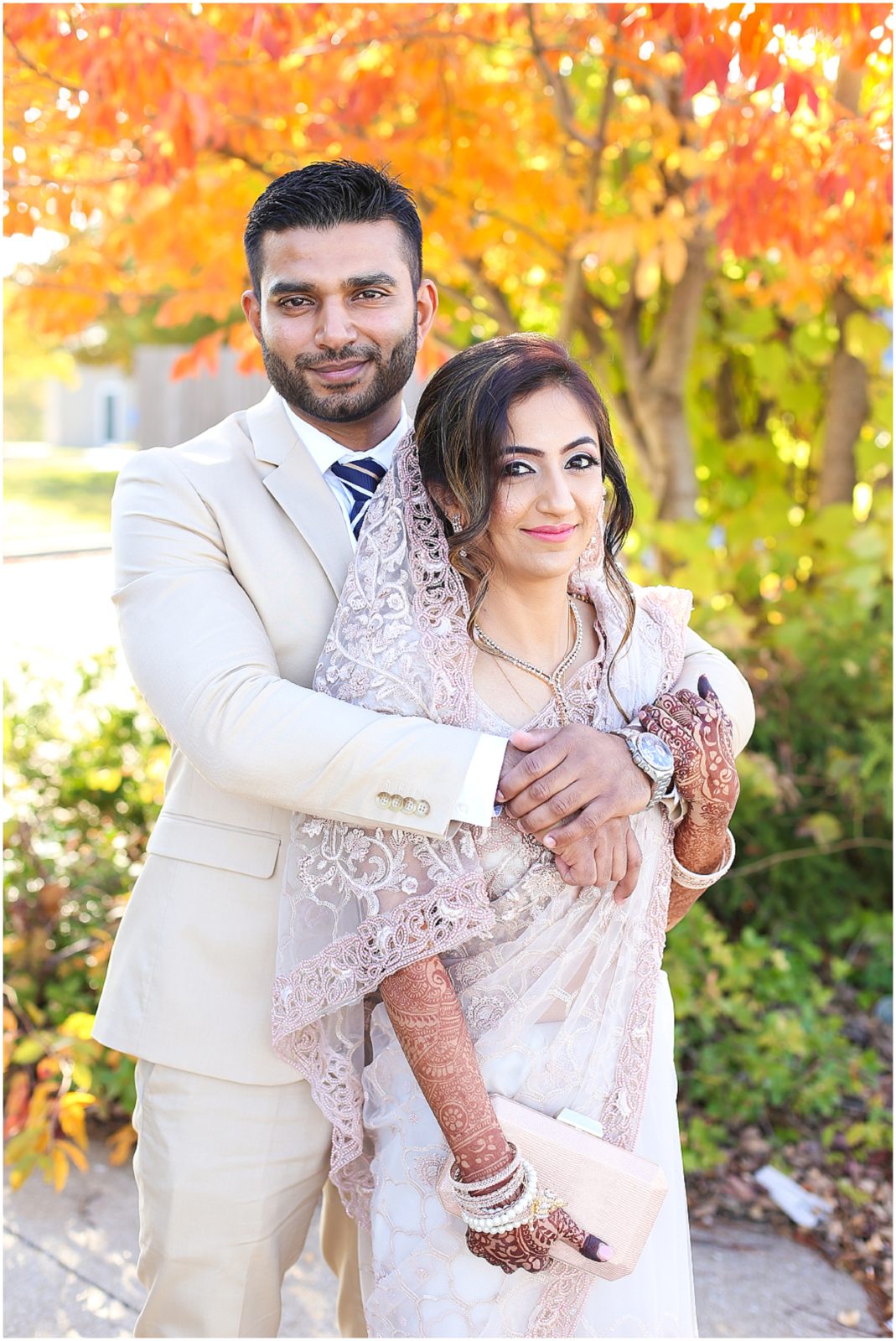happy bridal portraits - Indian Pakistani Wedding in Kansas City - Olathe Community Center - Indian Wedding Reception by Kiran Decor- Photography by Mariam - KC Wedding Photographer