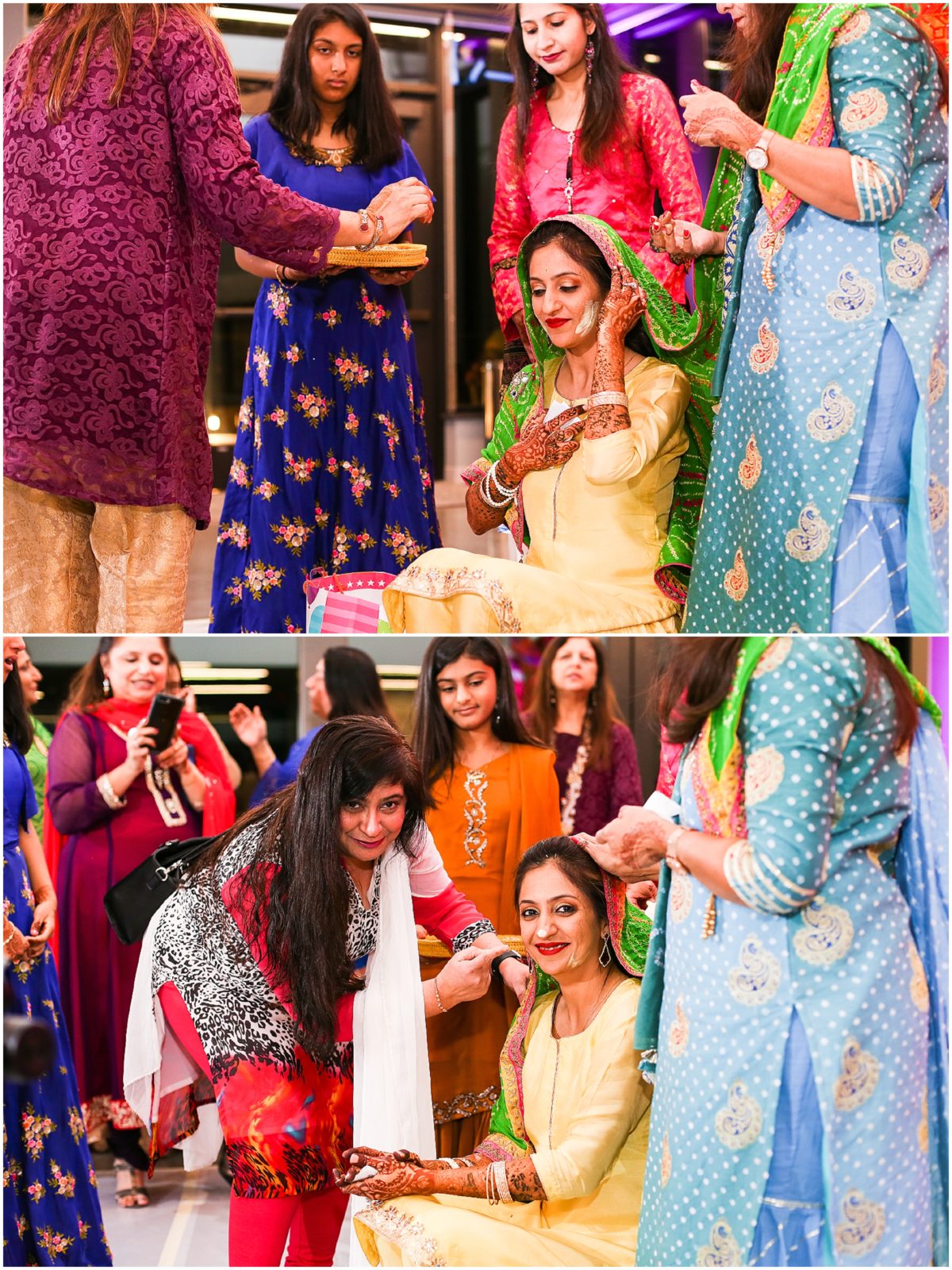 pithi on bride - haldi ceremony - kansas city