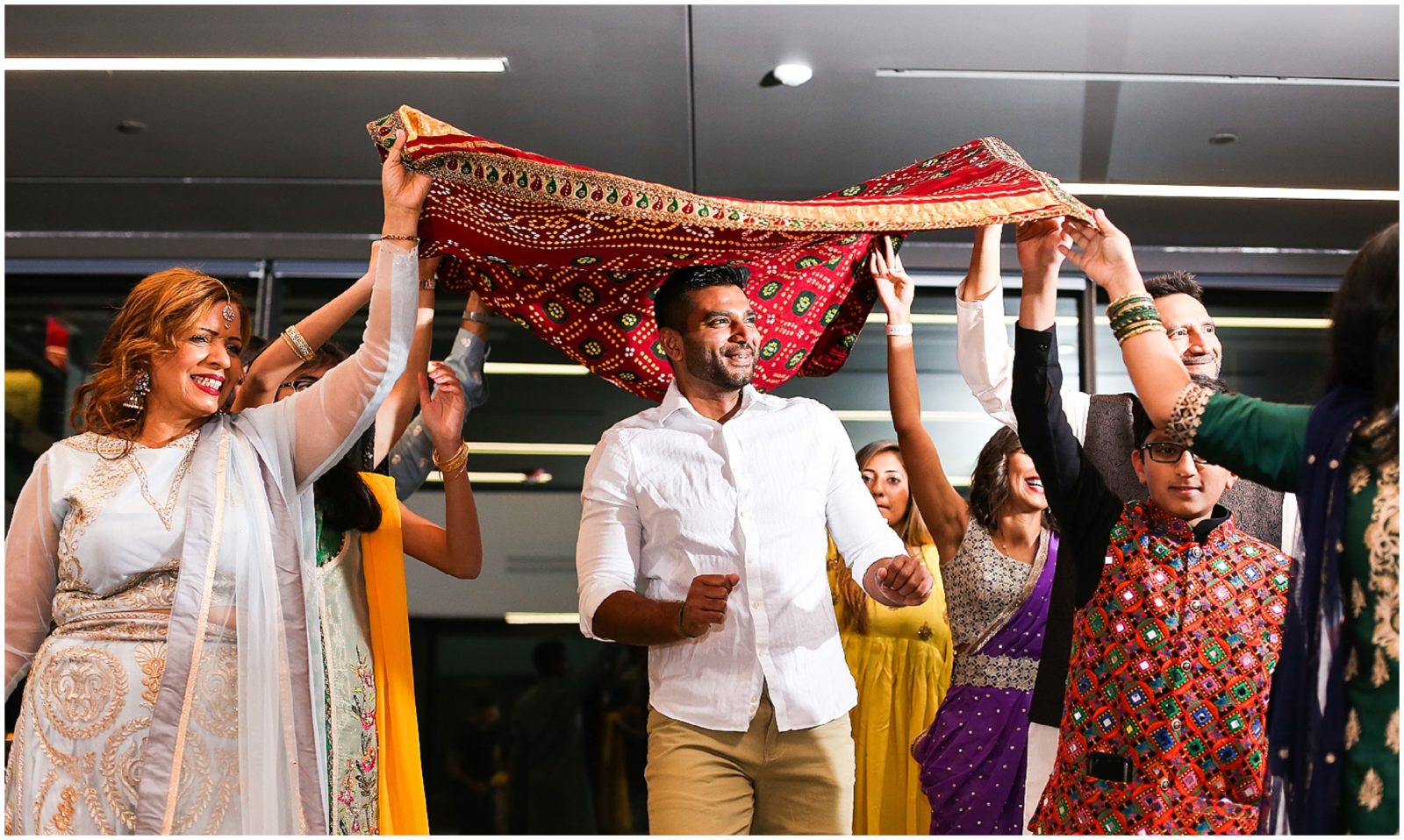 groom entering haldi pithi - Indian Pakistani Wedding Hennah Party in Olathe Eagles Landing - Kansas City Indian Wedding Photographer