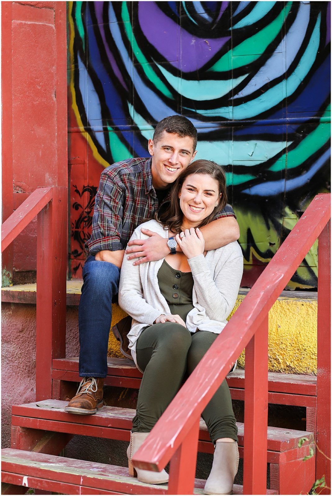 graffiti engagement session Avery and Jack Engagement Session - Kansas City West Bottoms Engagement Portraits - KC Wedding Photographer - Olathe Lenexa Leawood Kansas Wedding Photography and Video  - Mariam Saifan Photography 