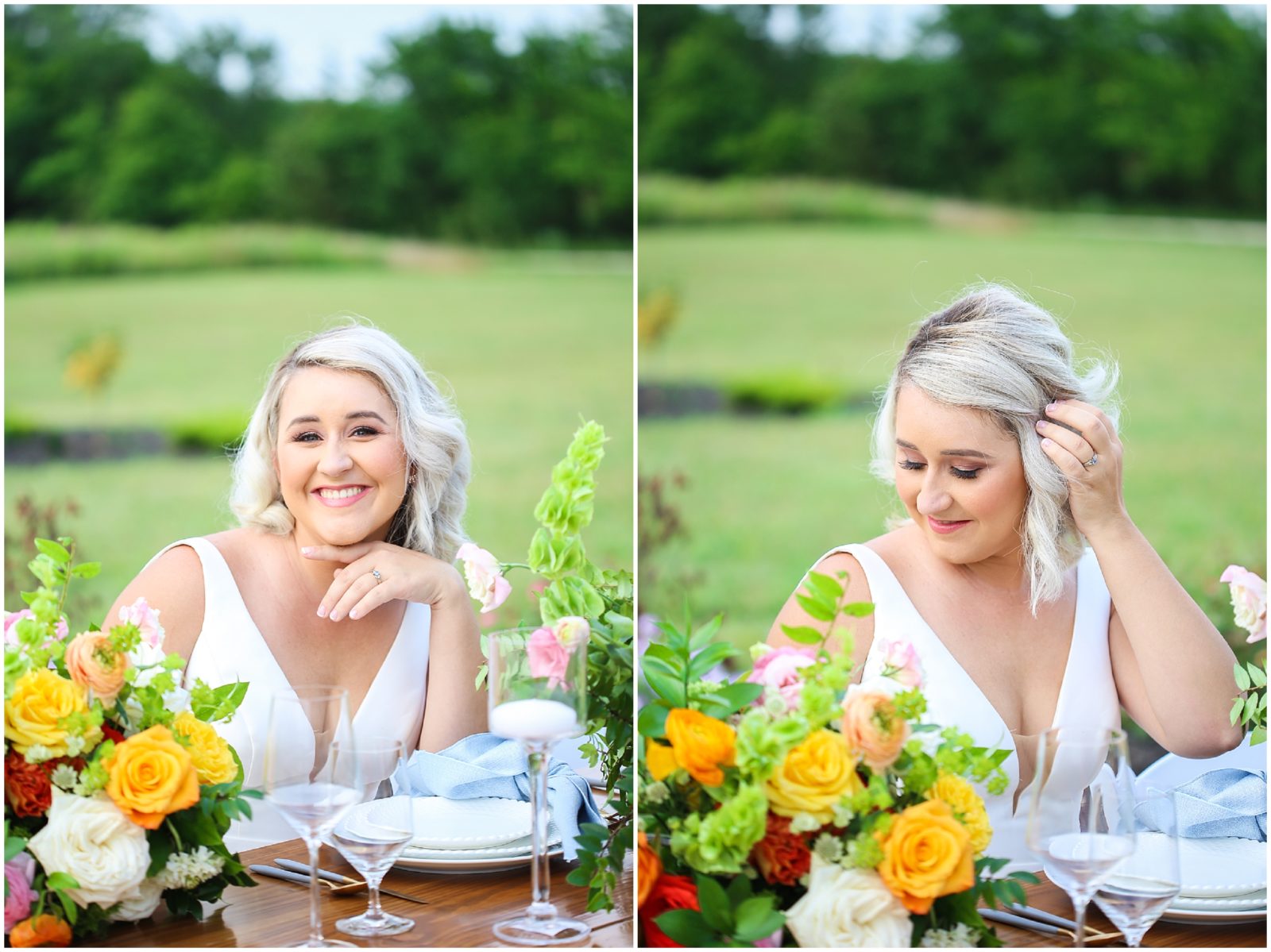 orange wedding bouquet and flowers - Deer Ridge Estate - Kansas City Wedding Venue - Mariam Saifan Photography - Brick and Ivory Events KC - Solstice Floral Studio - Hello Lovely KC - UltraPom - Bella Vogue KC - Kansas City Best Wedding Photographer and Destination Florida Weddings