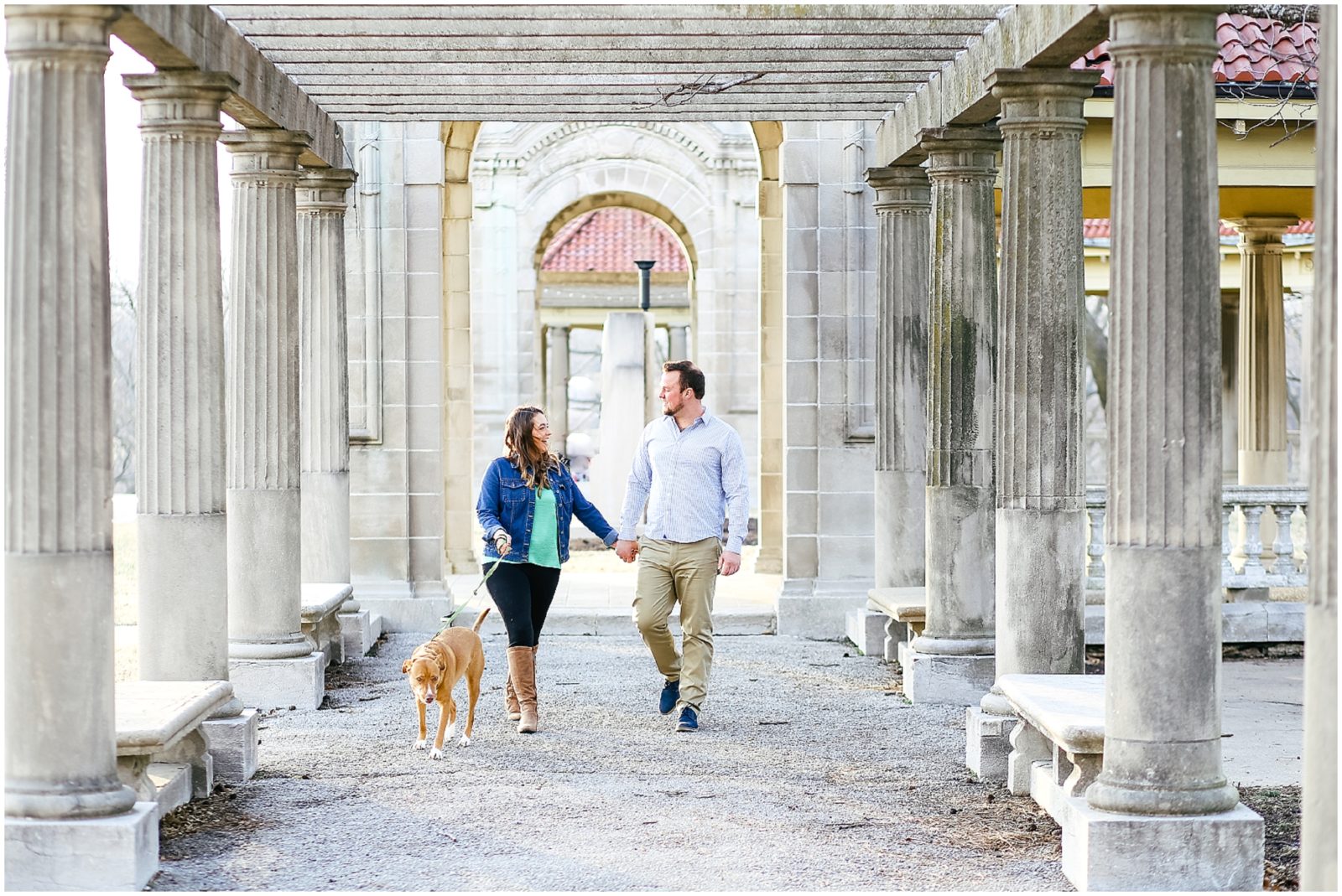 engagement session at colonnade in kansas city