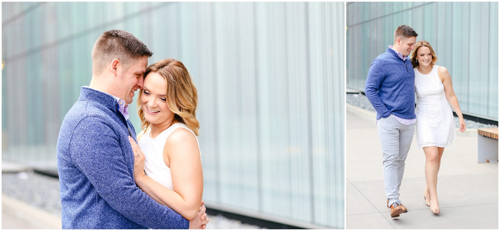 outdoor summer spring engagement photos - outfits on what to wear for an engagement session - kansas city wedding photography 