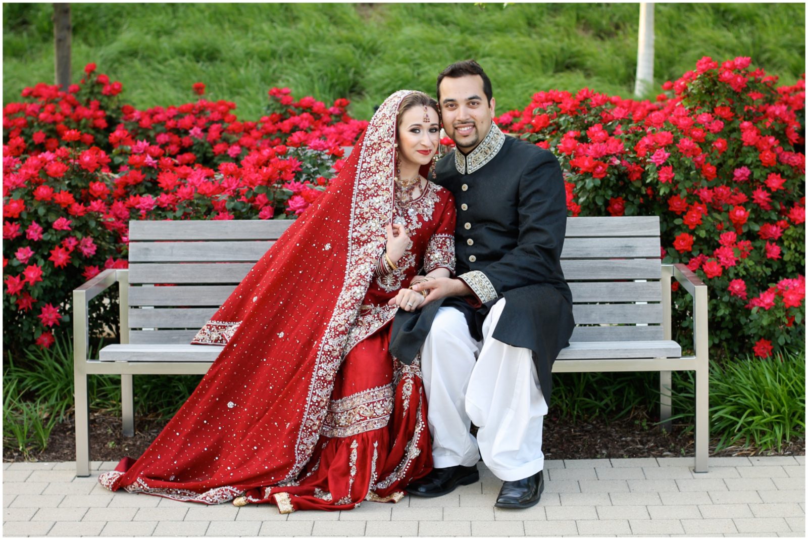 vibrant red and bold wedding photography for a kansas city indian bride