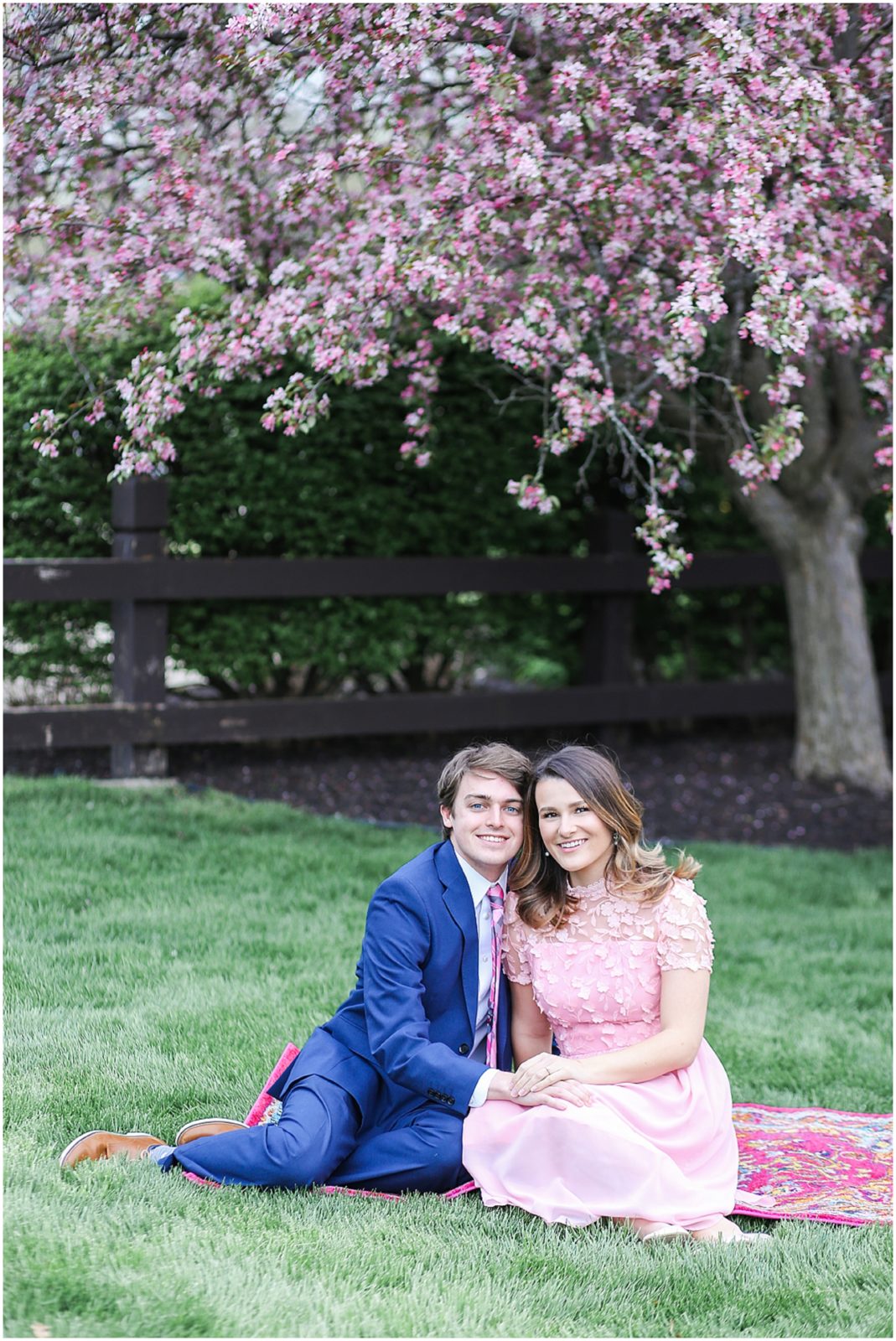 spring engagement session - wedding at the hawthorne house