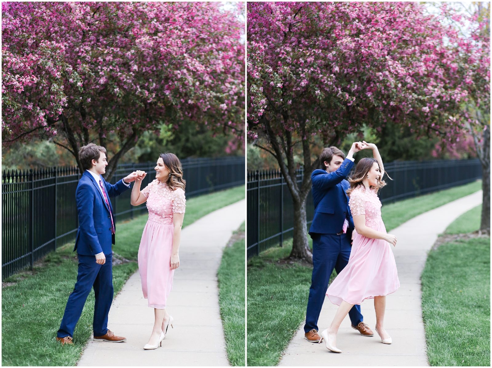 dancing engagement portraits 