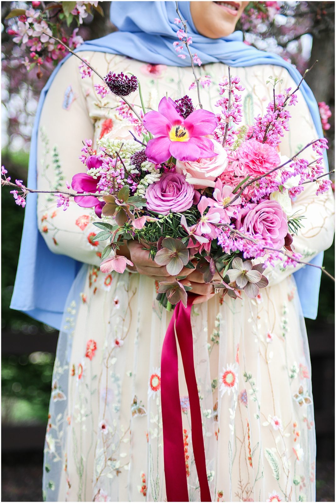 solstice floral studio - pink rose white rose wedding bouquet - spring inspired styled shoot - kansas city