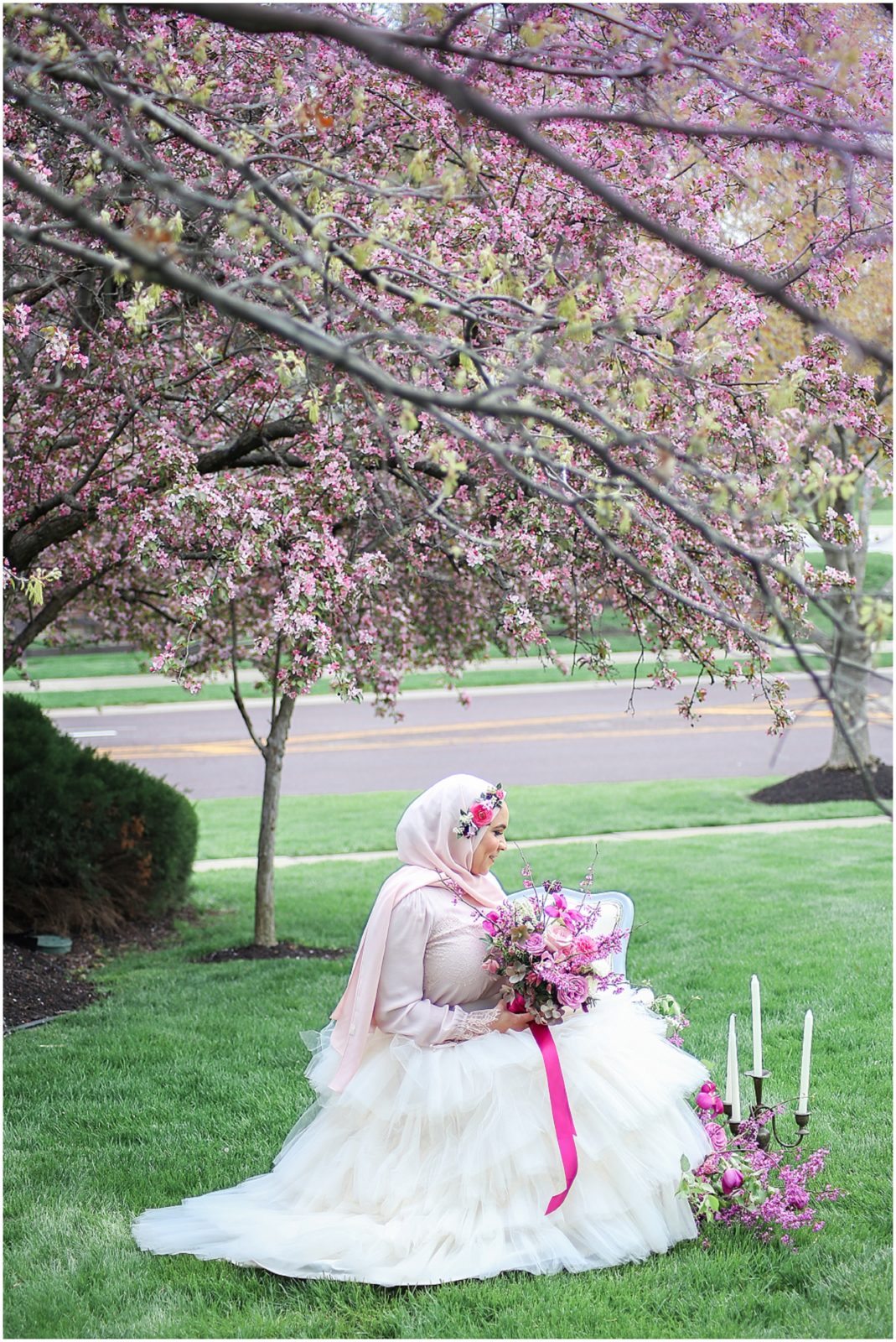 candles and a romantic outdoor wedding in kansas city overland park