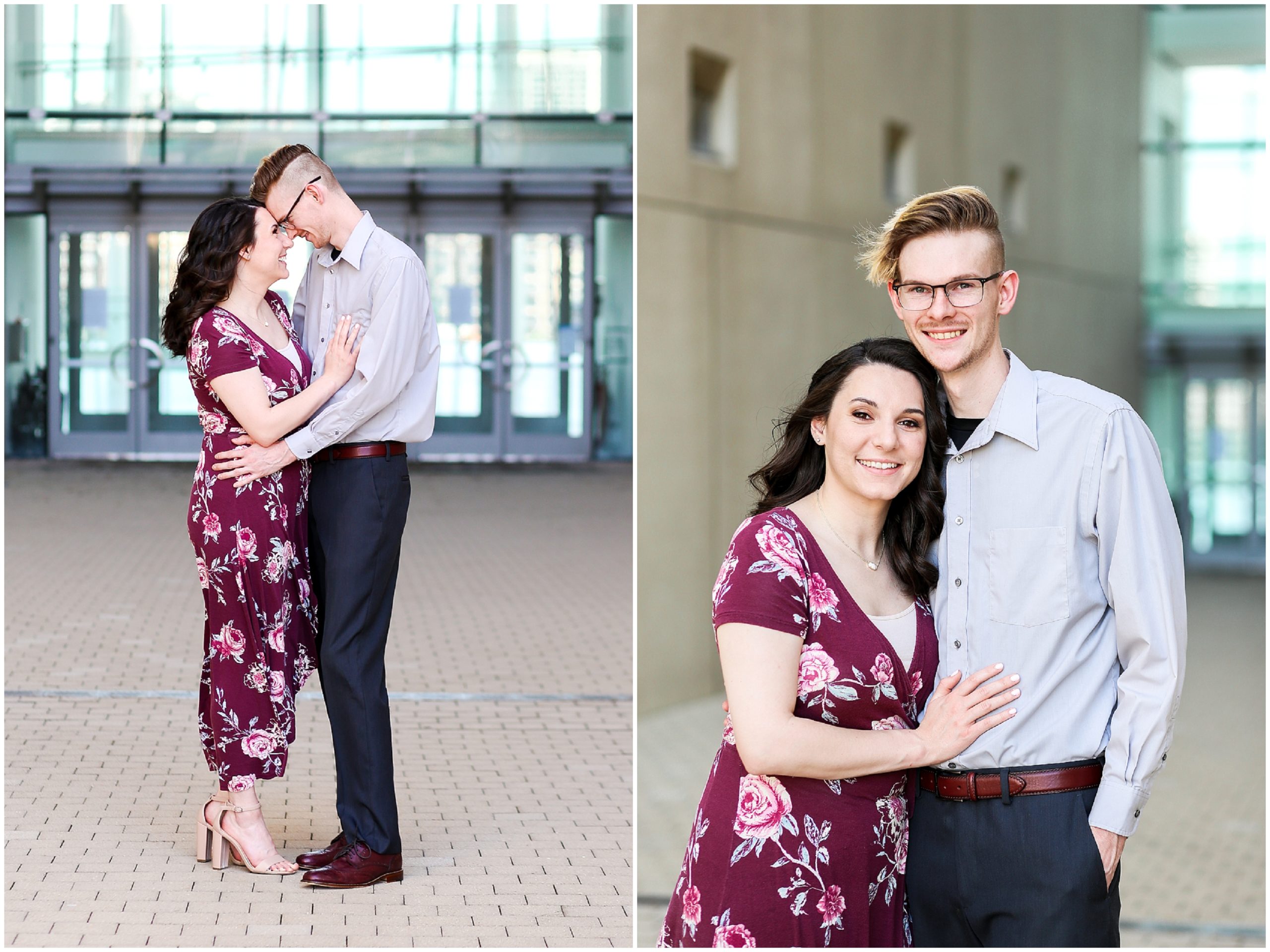 kauffman center engagement portraits kansas city