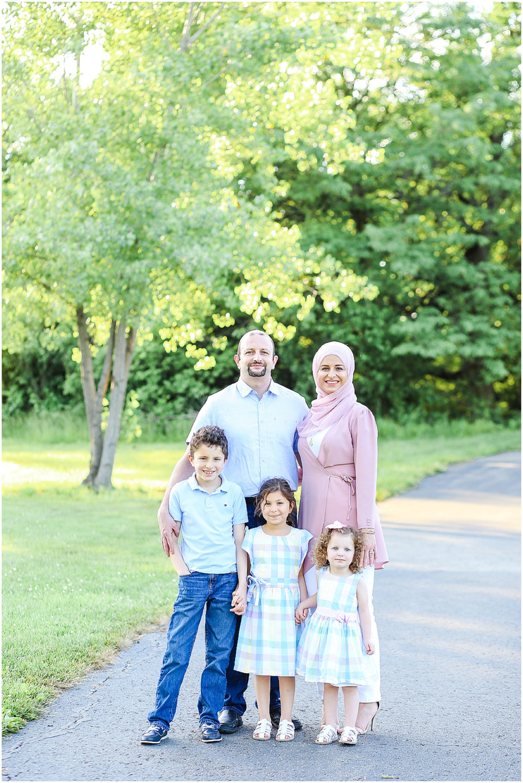 beautiful family portraits - arab muslim family photos outside at thomas stoll park in overland park - kc family photographer