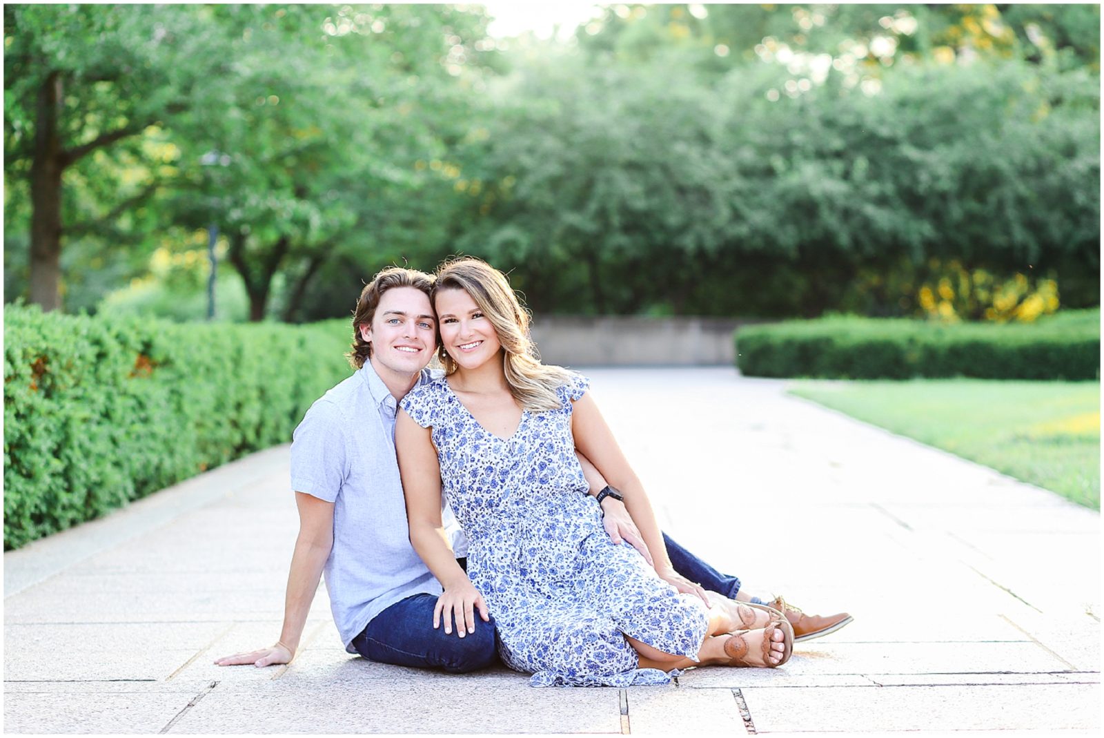 outdoor engagement session - Kansas City STL Overland Park Leawood Wedding and Portrait Photographer | Mariam Saifan Photography | Luxury Weddings | Beautiful Engagement Portraits | Nelson Atkins Museum