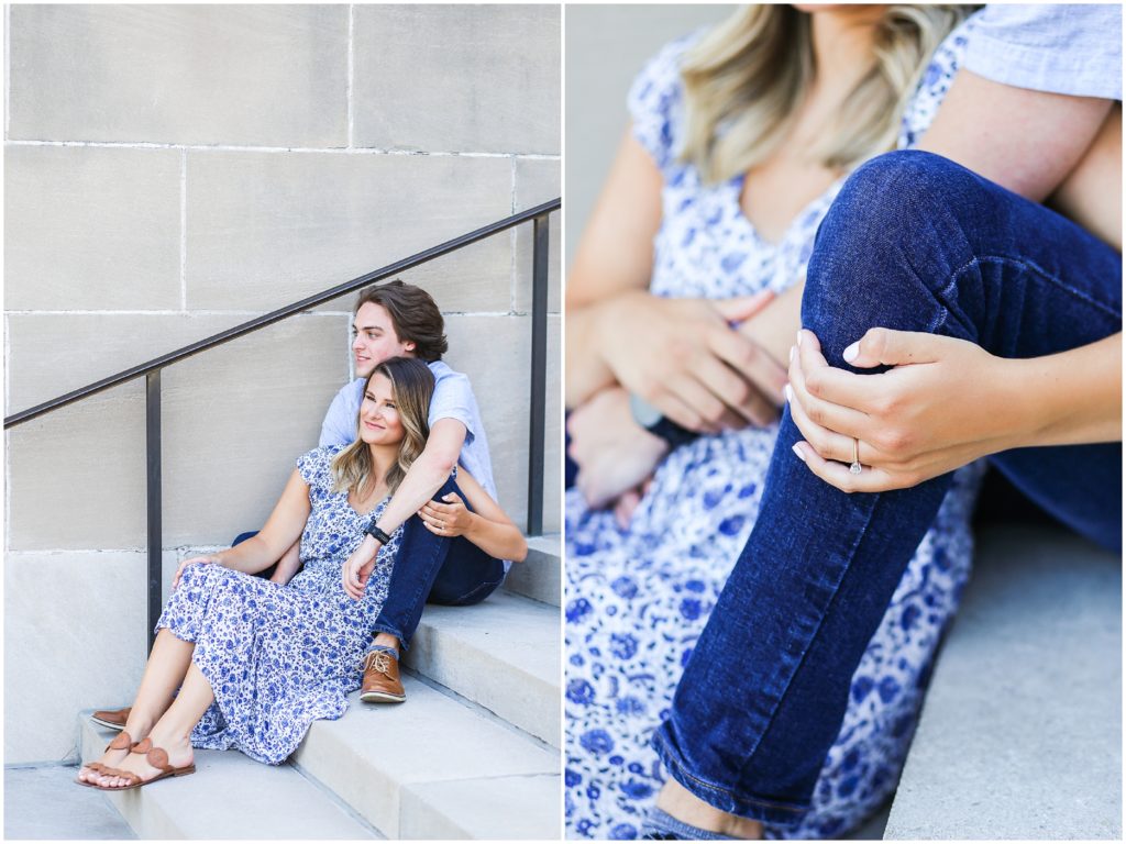 engagement ring - nelson atkins musem - kansas city wedding photographer - hawthorne house wedding