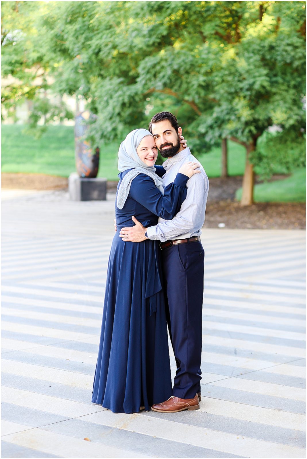 cute couple portaits - Kauffman Center of Performing Arts Anniversary Session | Kansas City Crossroads Portraits and Engagement Session | Best Kansas City Portrait and Wedding Photographer | Wedding Photography by Mariam Saifan Photography | Wedding and Engagement Photo Locations in the Kansas City Area