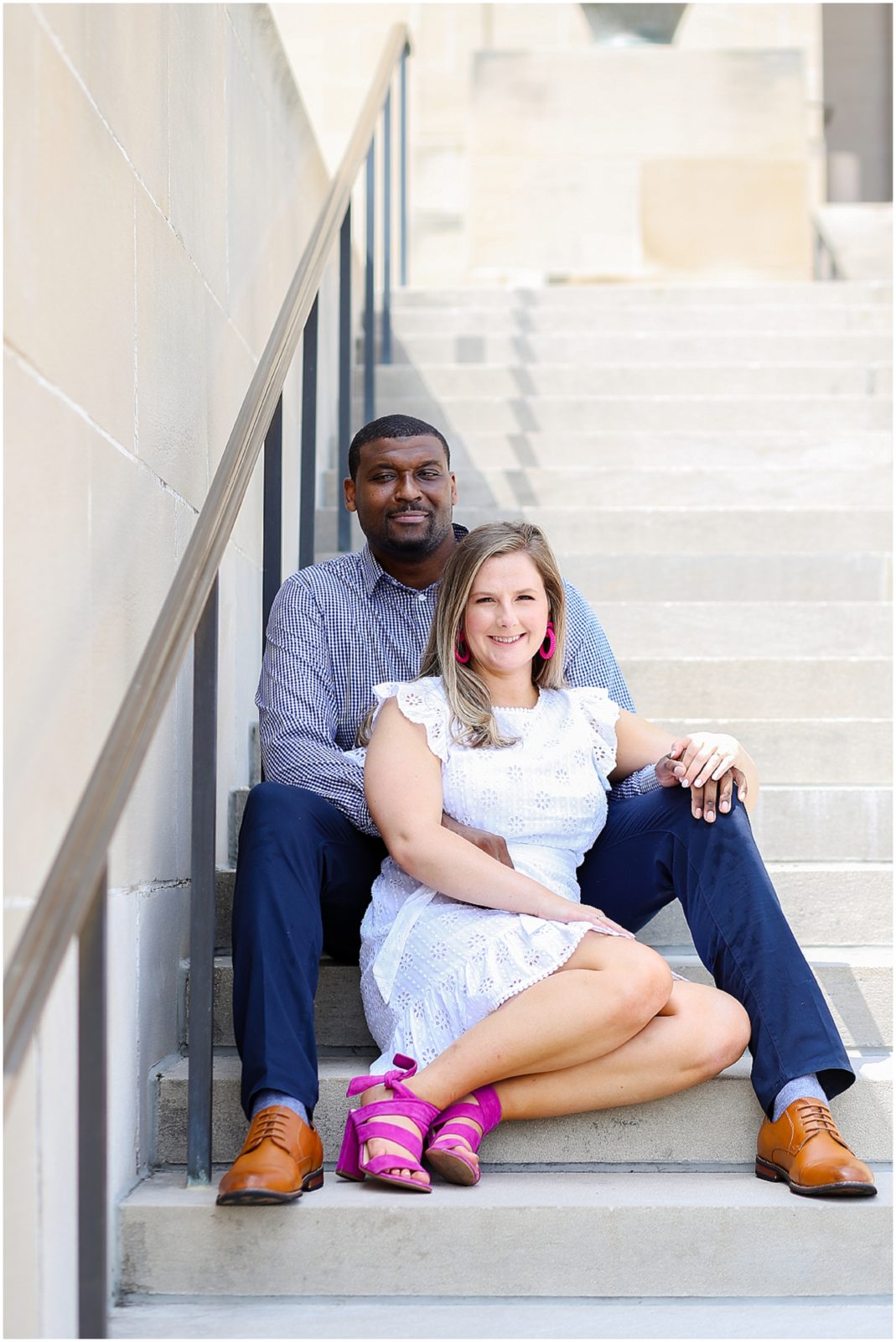 cute couple at nelson atkins museum 