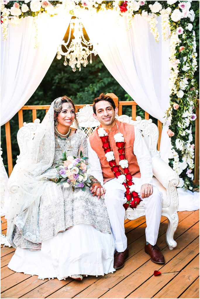 happy bride and groom 