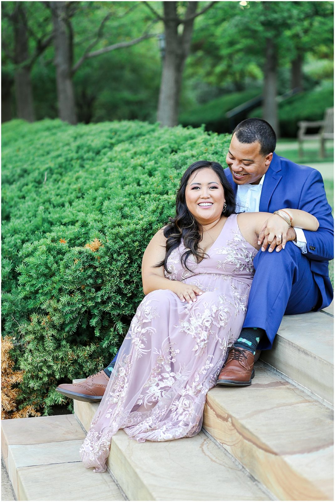 Christine & Spenser came from out of town to Kansas City for their beautiful engagement session which took place at the Nelson Atkins Museum and at Loose Park. They made the drive from Columbia Missouri to have an amazing engagement experience and we sure did have a good time! 