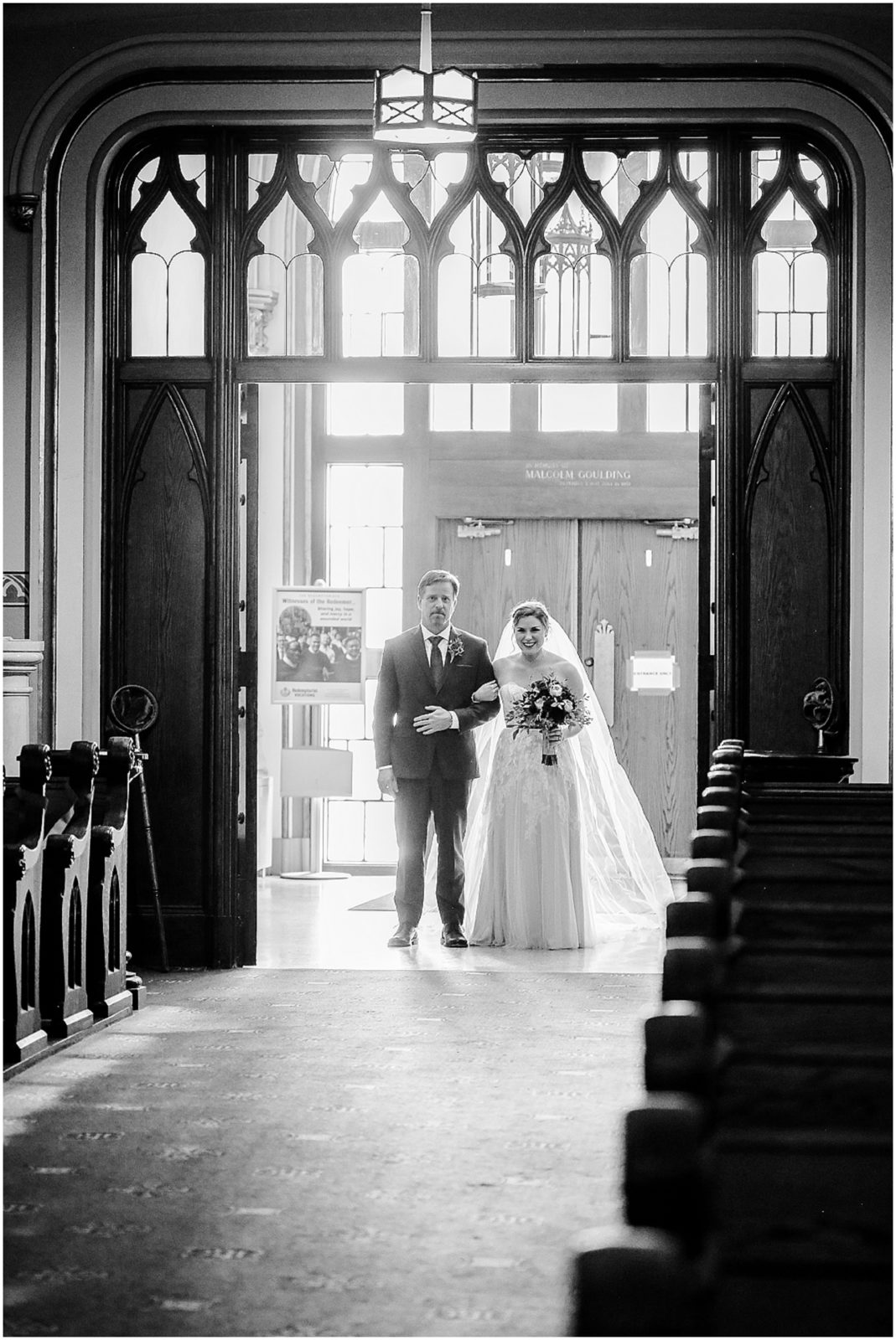 Wedding Ceremony: Redemptorist Catholic Church - Bride Walking Down the Aisle