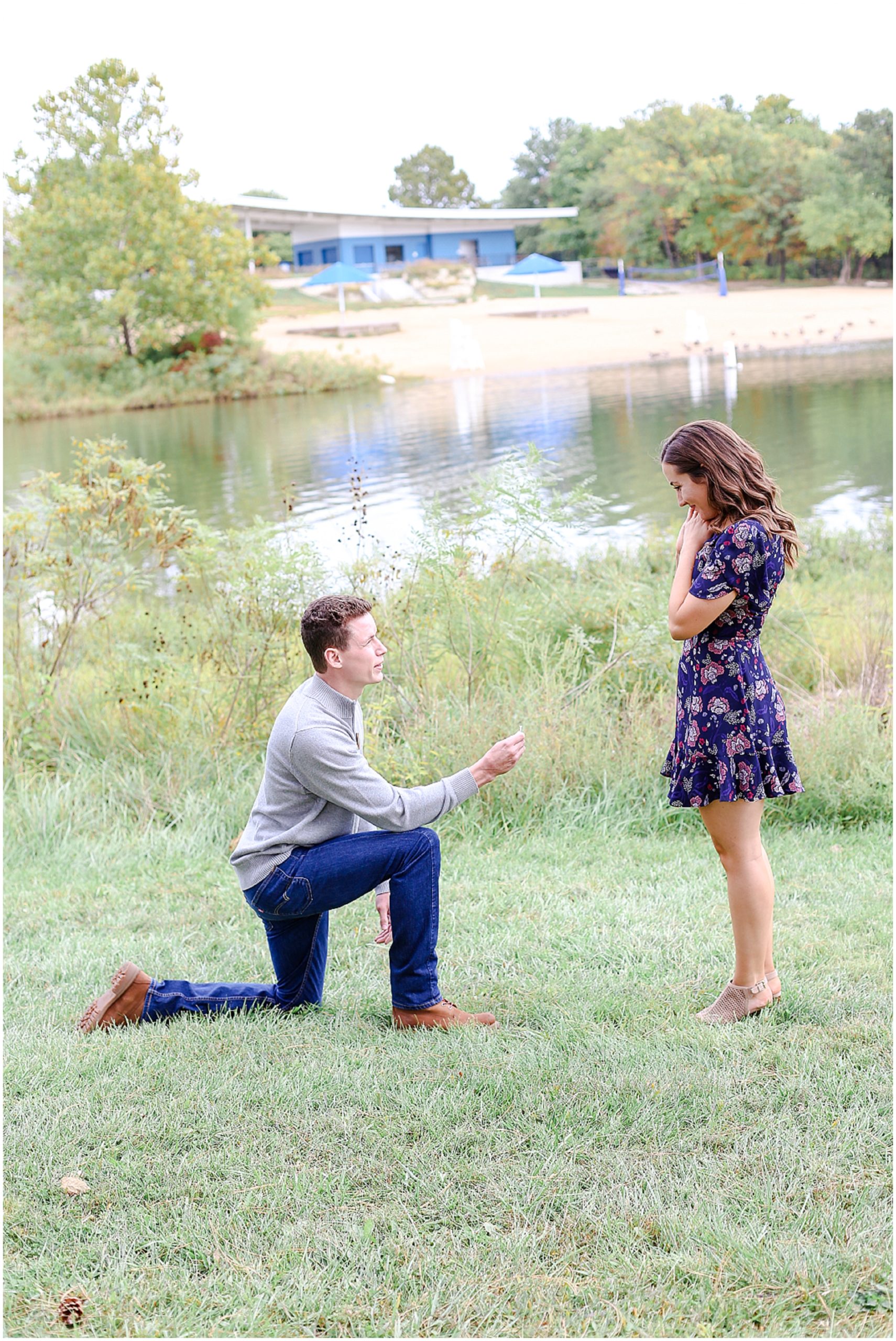 surprise proposal engagement shawnee mission park