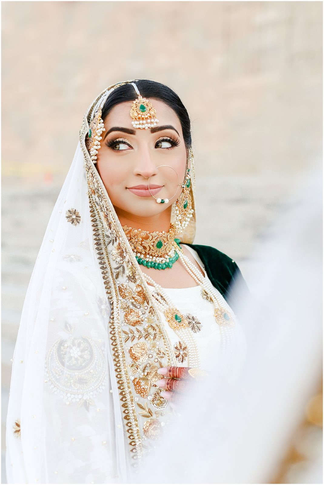 Beautiful Bridal makeup - pakistani indian bridal makeup - Pakistani Indian Nikkah Wedding Photos at Kansas City Liberty Memorial by Mariam Saifan Photography